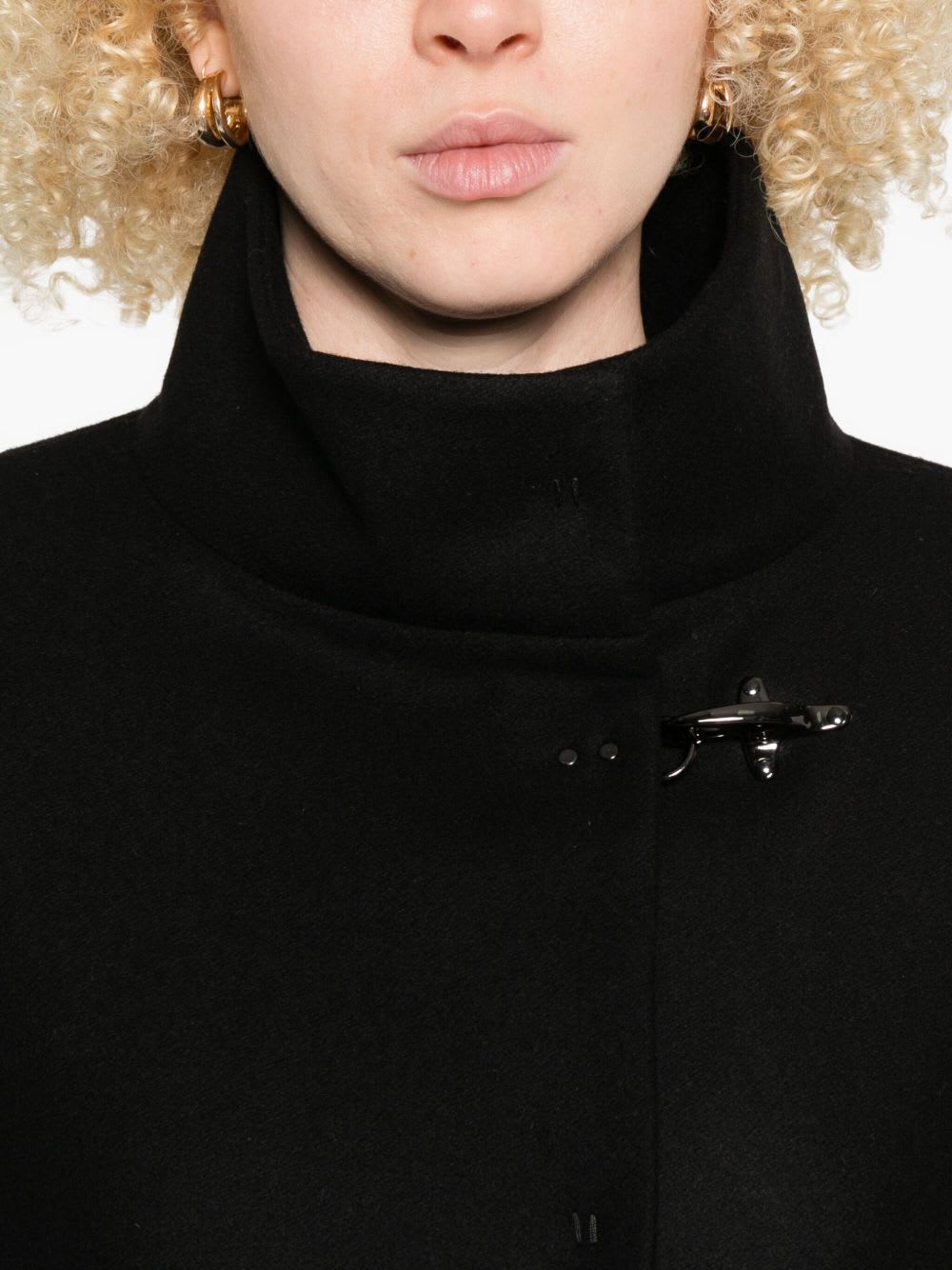 Fay Lined Cape With Hook In Animal Print