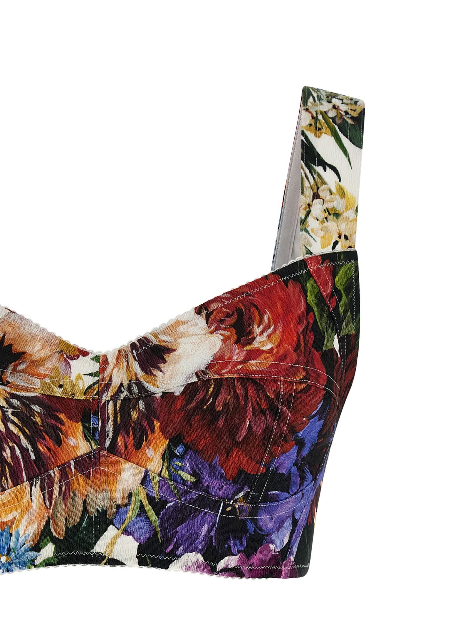 Dolce & Gabbana Bralette Mit Blumen-print In Multi