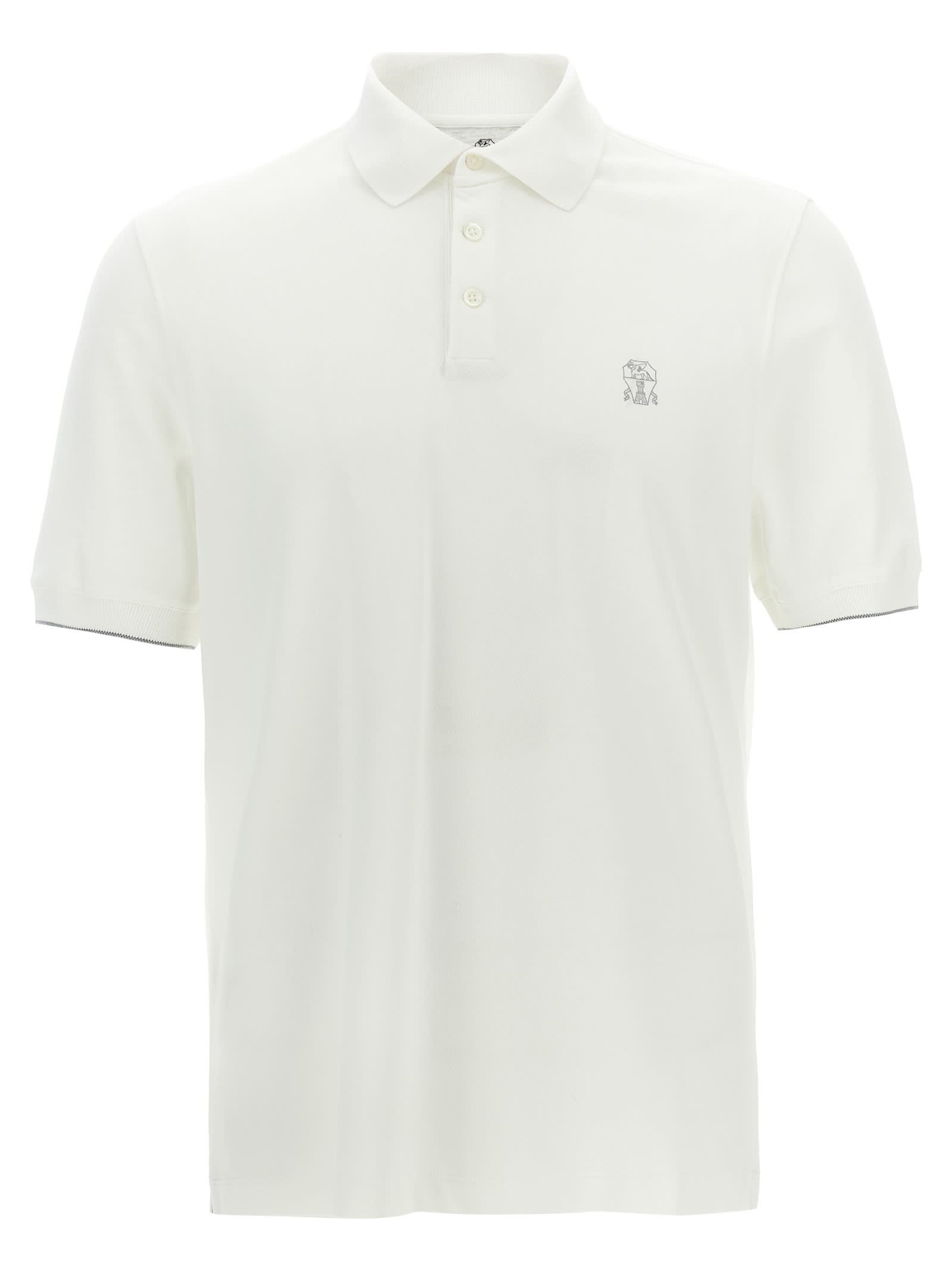 BRUNELLO CUCINELLI LOGO PIQUÉ POLO SHIRT