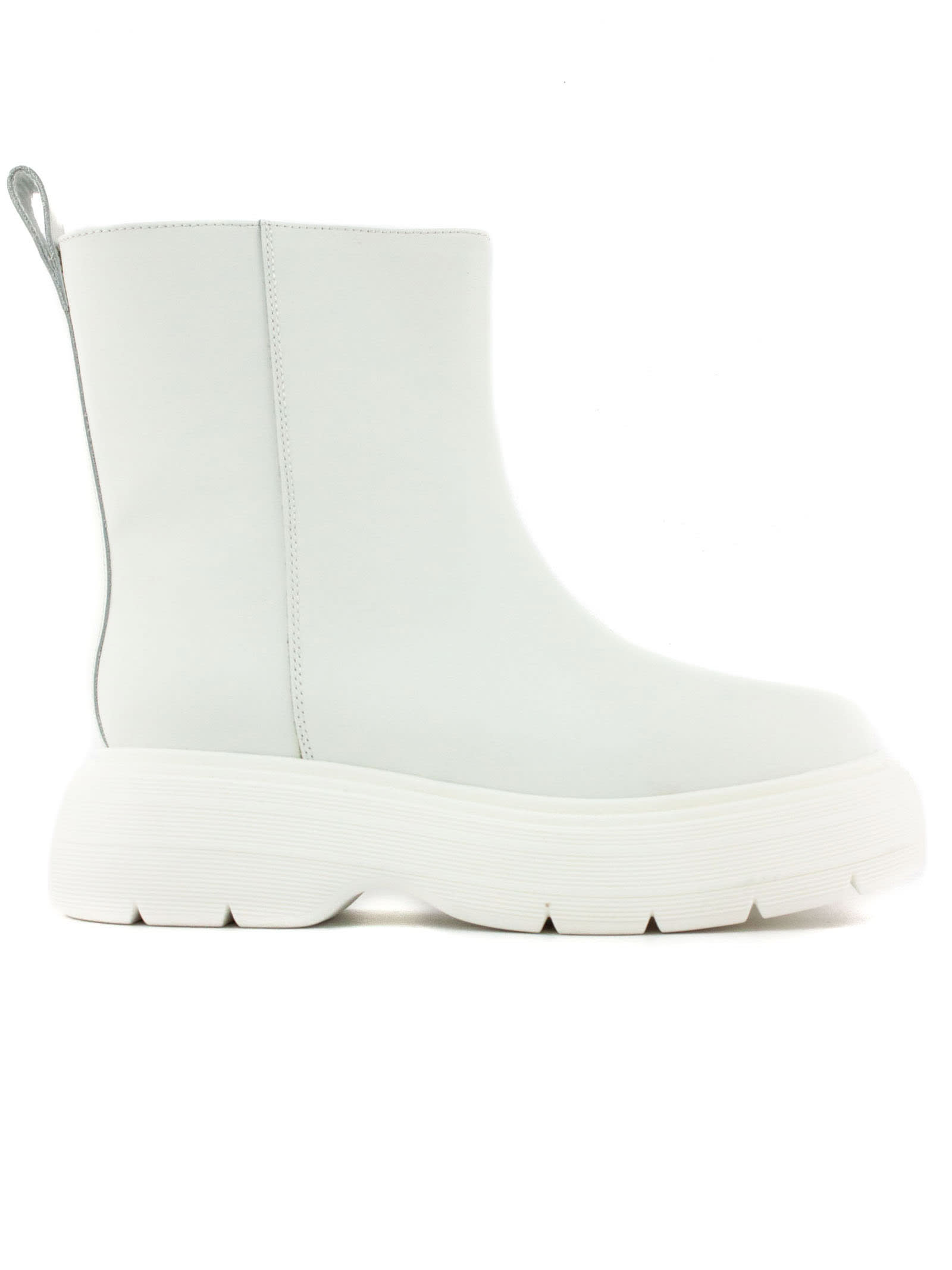 GIA BORGHINI White Leather Martee Ankle Boots