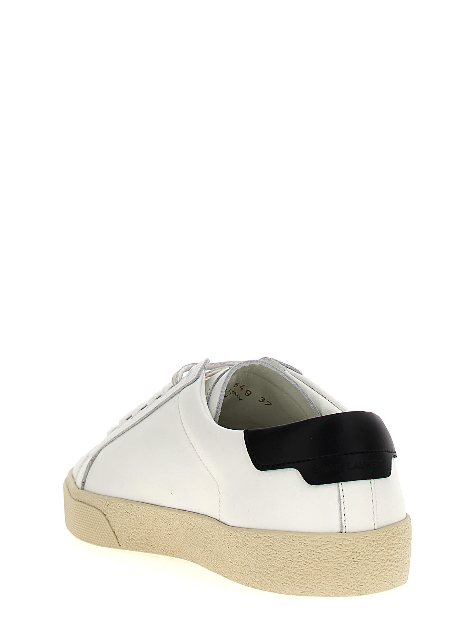 Shop Saint Laurent Court Sl/06 Sneakers In White/black