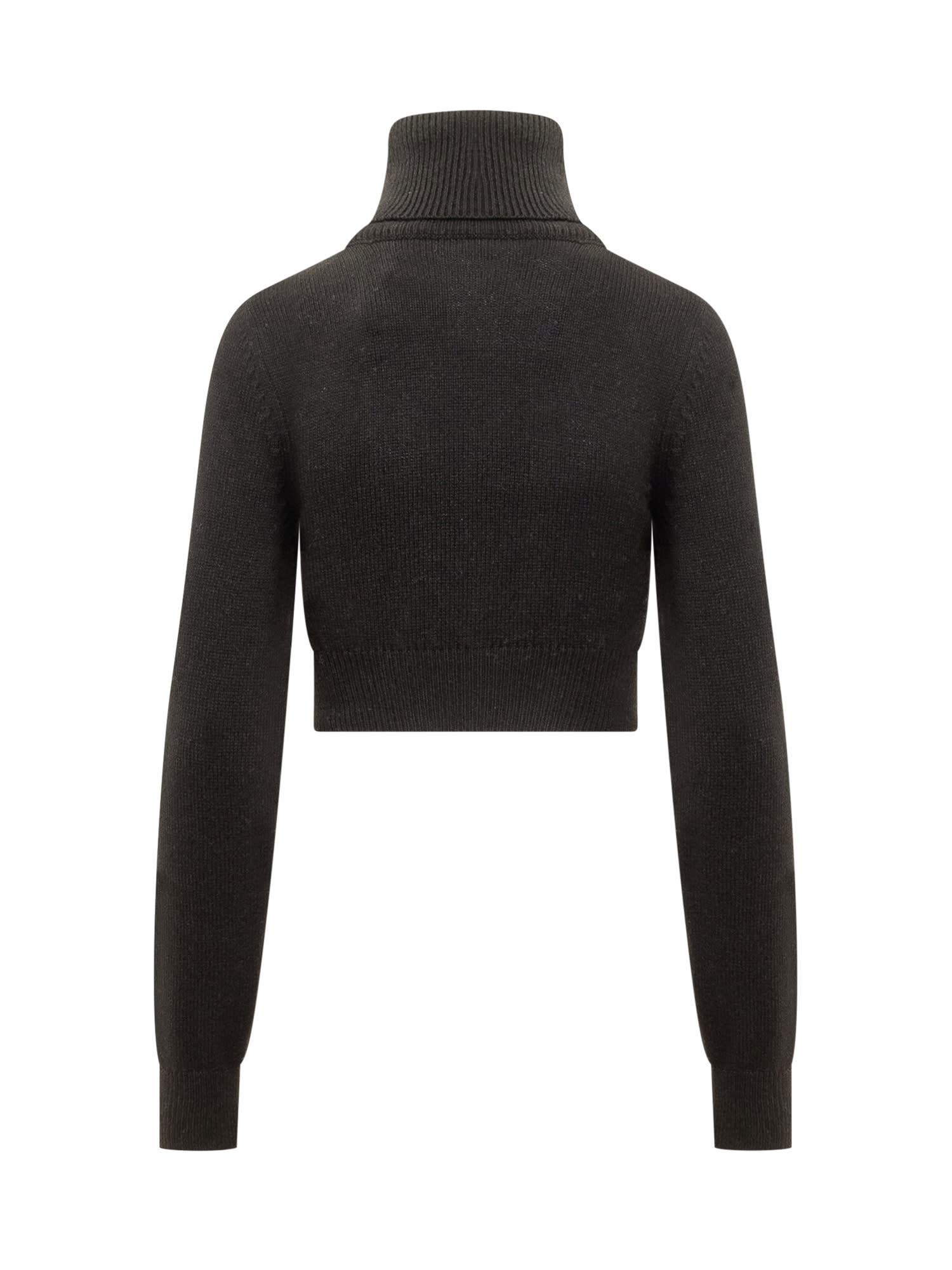 Shop Palm Angels Turtleneck Sweater In Black White