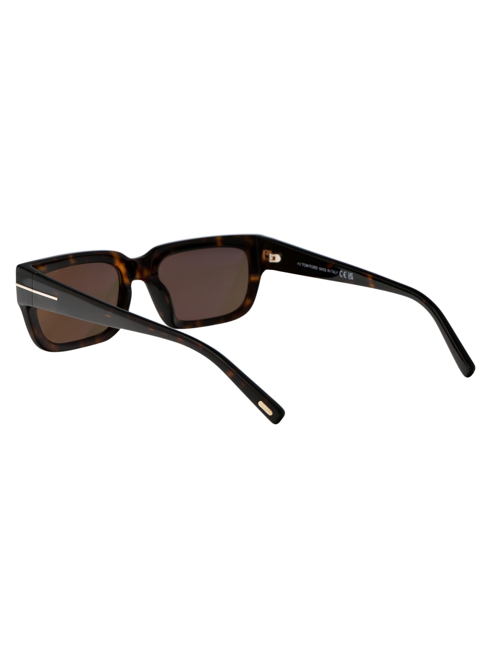 Shop Tom Ford Ezra Sunglasses In 52l Avana Scura / Roviex Specchiato
