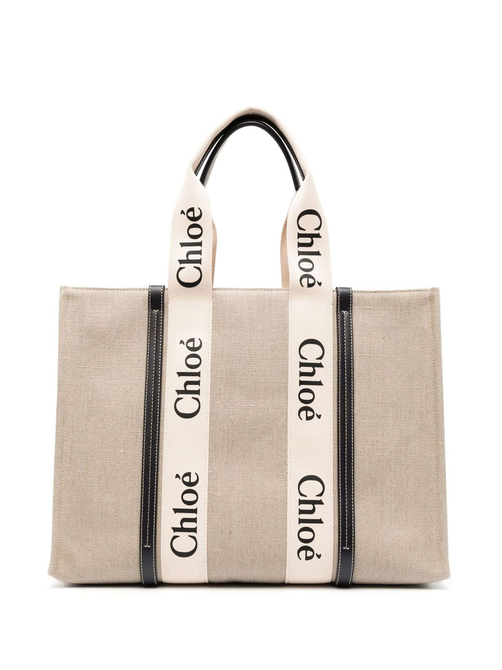 Shop Chloé Tote In White Blue