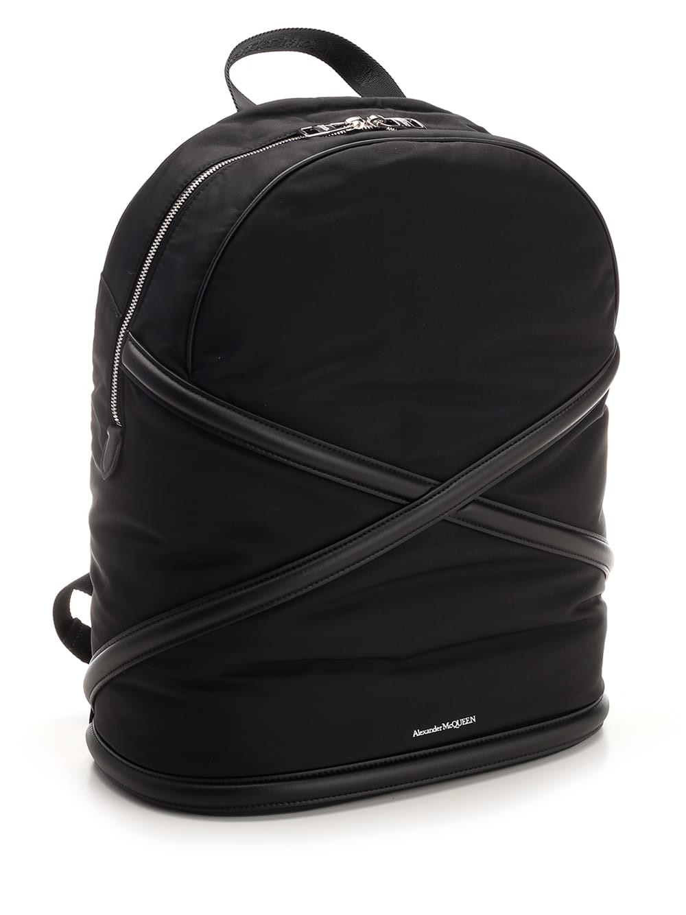 Shop Alexander Mcqueen Black Harness Backpack