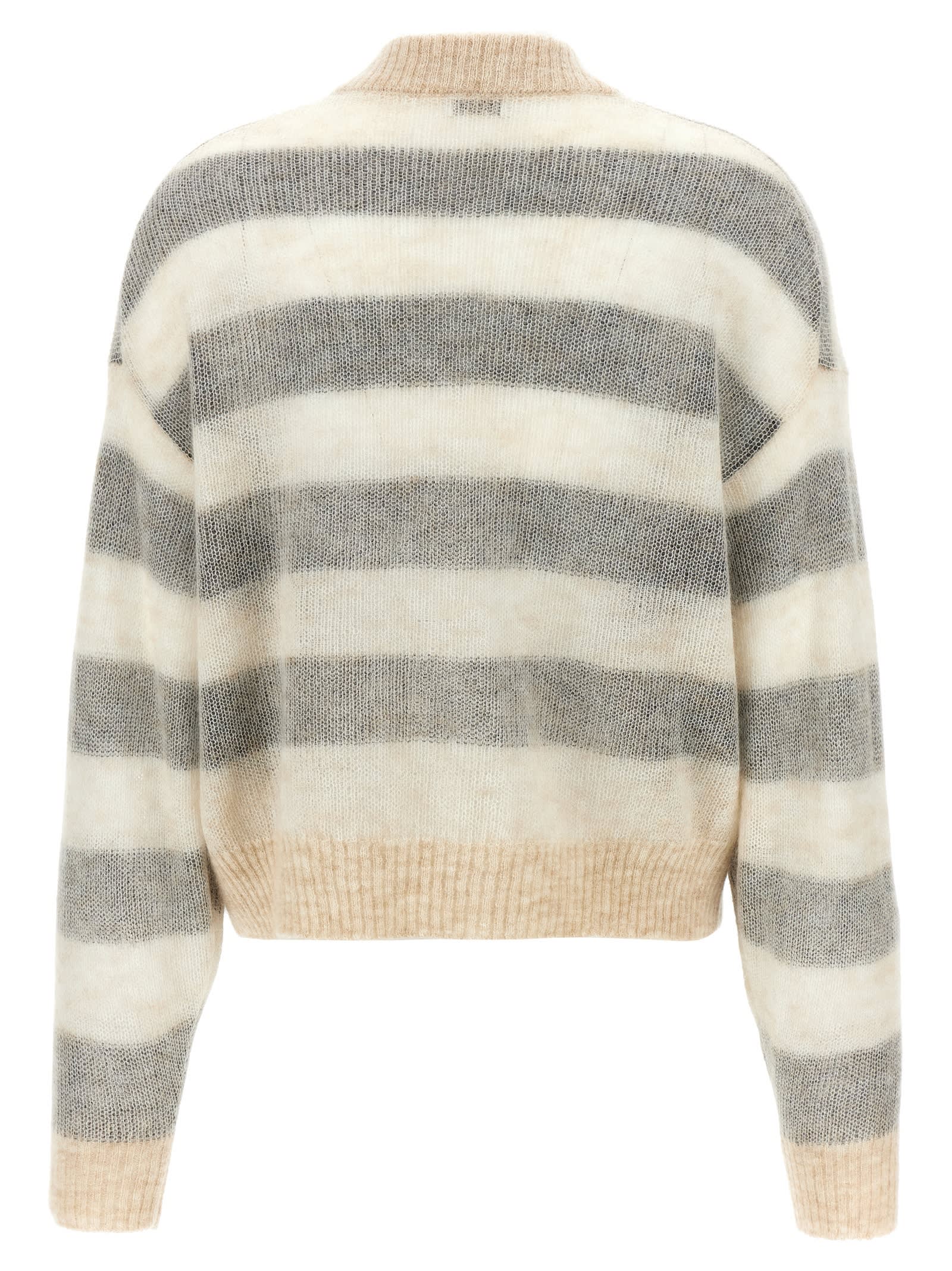 Shop Brunello Cucinelli Striped Cardigan In Multicolor