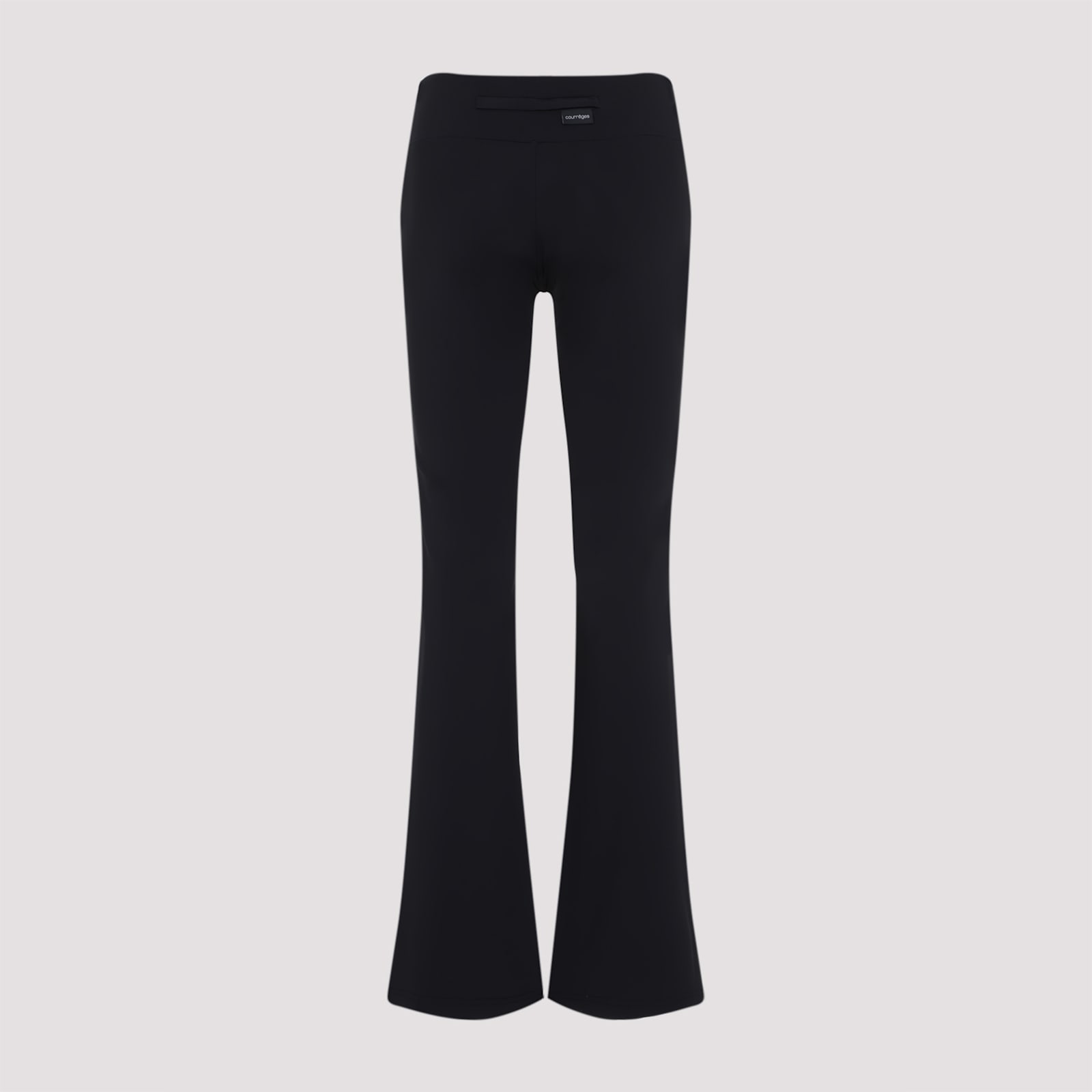 Courrèges Courreges Black Bootcut Scuba Jersey Pants In Black