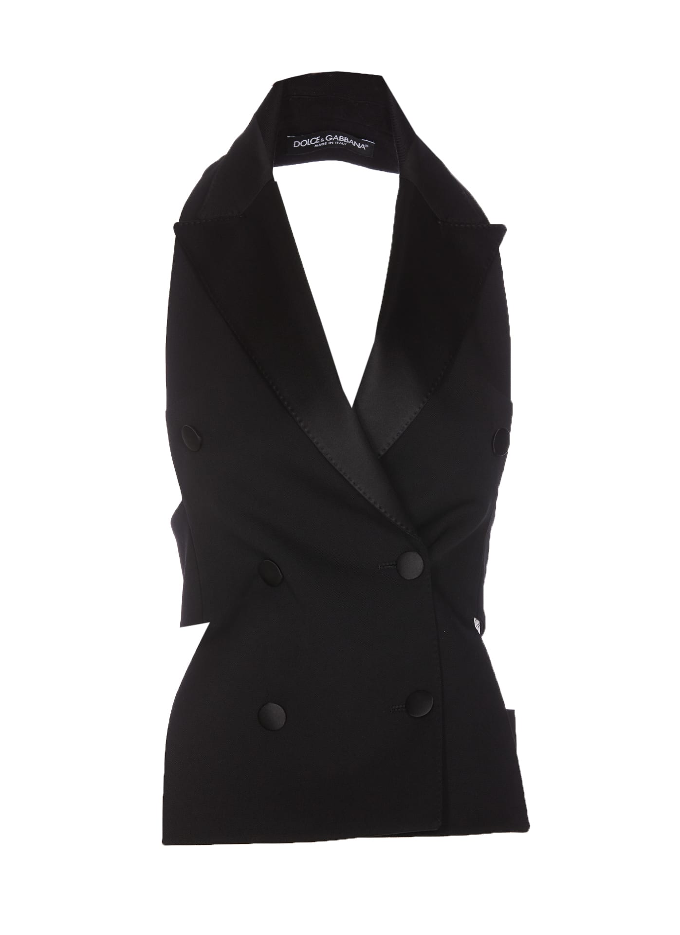 Dolce & Gabbana Double Breast Vest In Black