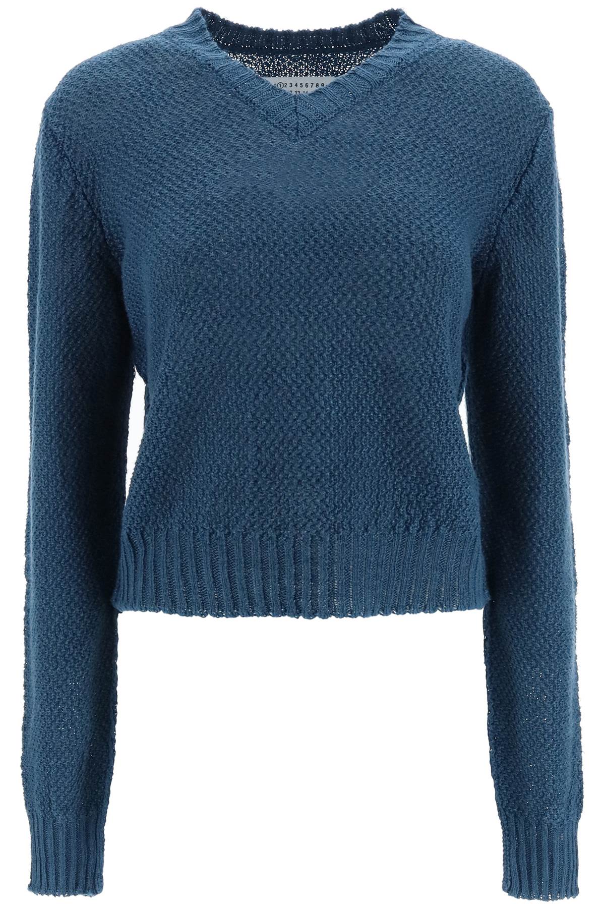 Shop Maison Margiela Boucle Sweater True Hemp In Ottanio