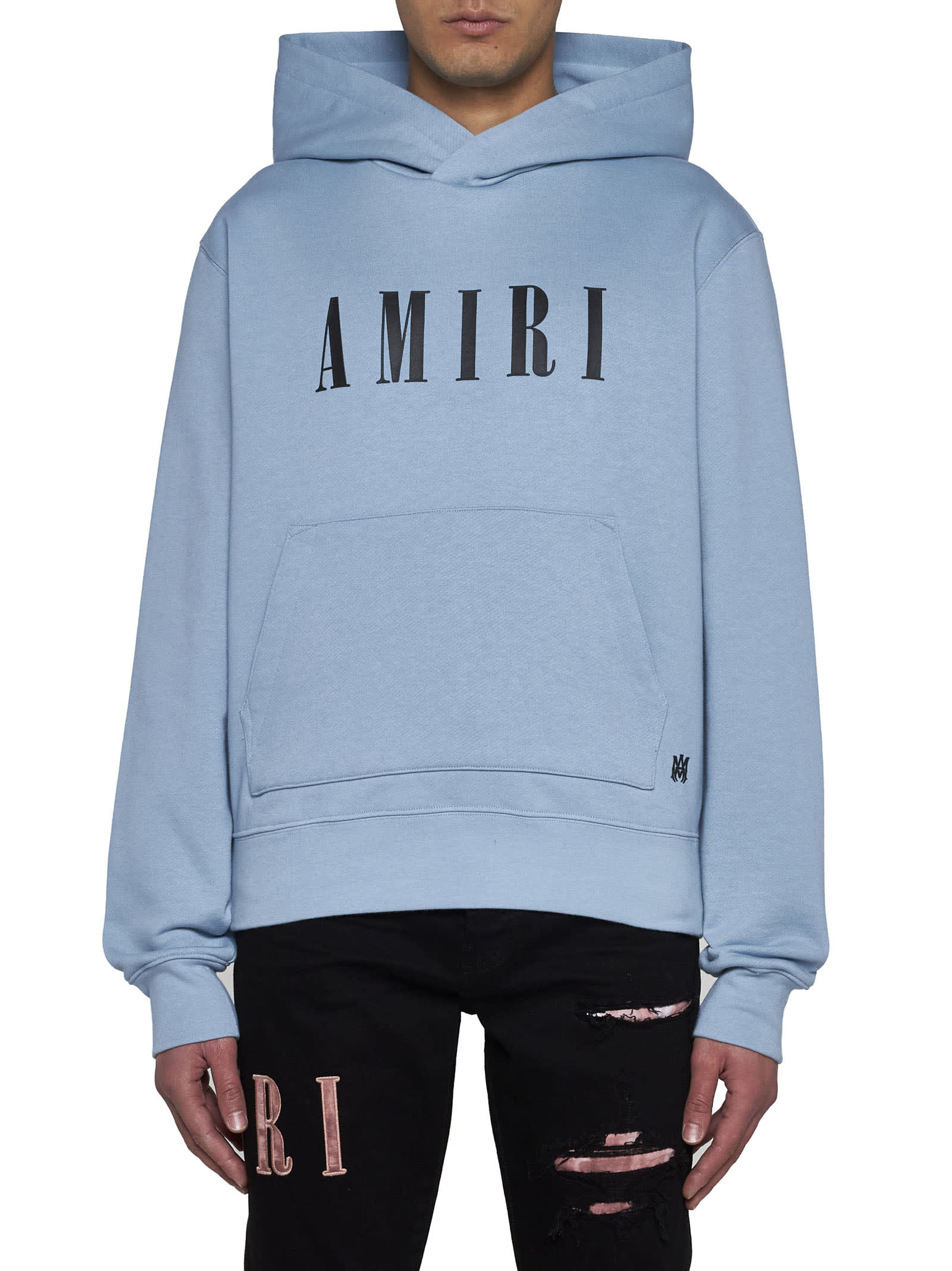 Shop Amiri Sweater In Ashley Blue