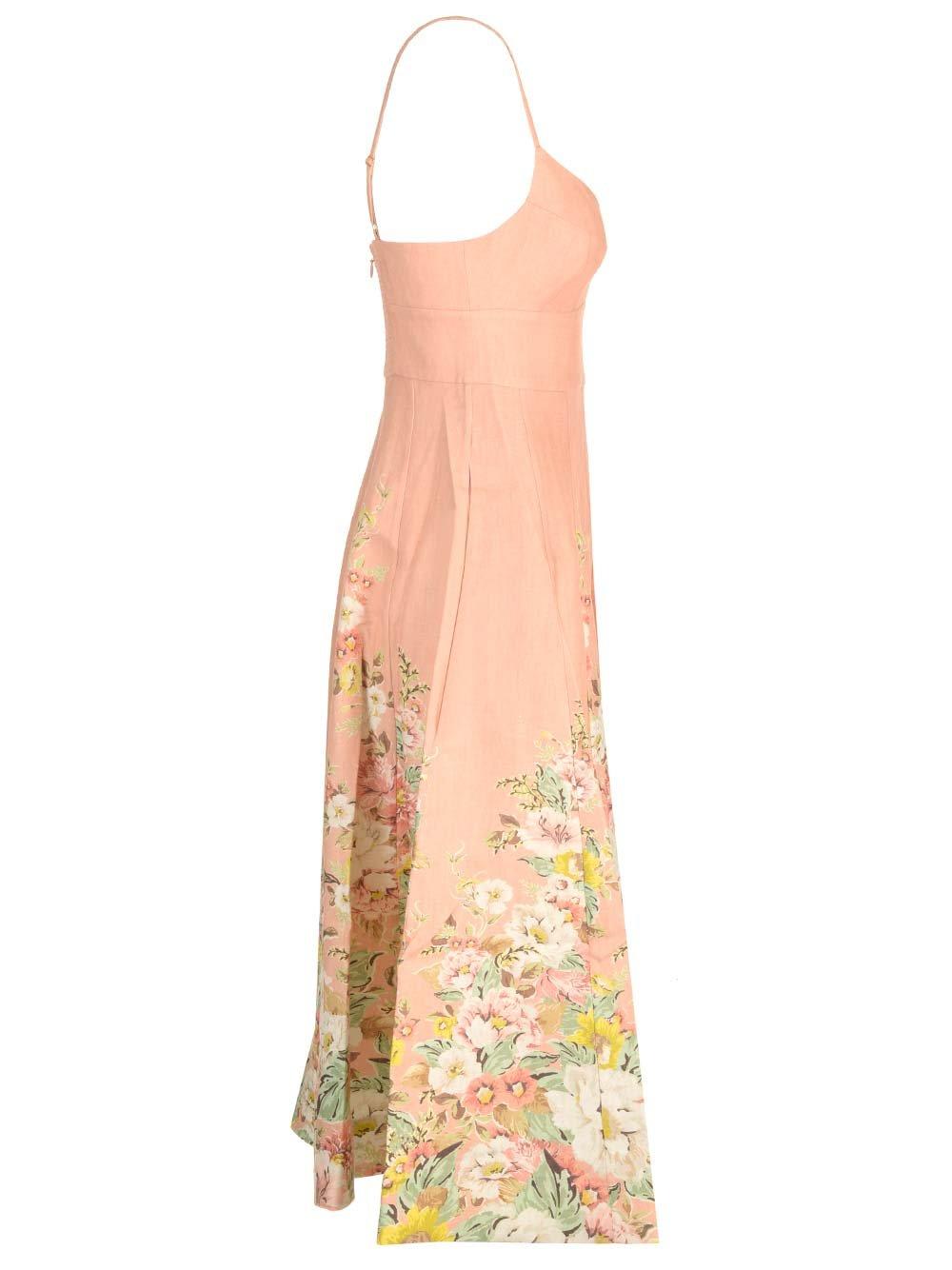 Shop Zimmermann Matchmaker Floral Printed Picnic Dress In Pink