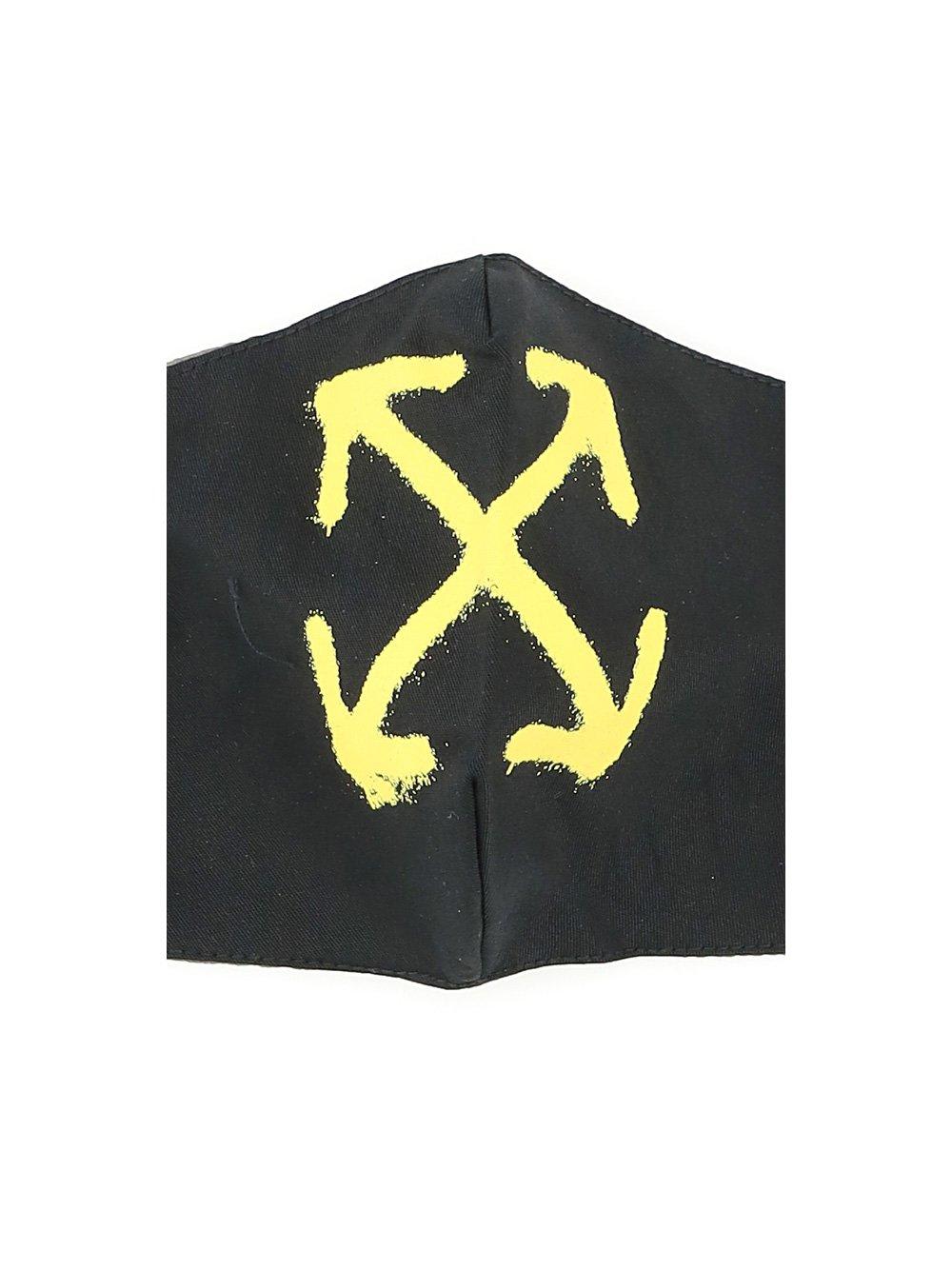 Shop Off-white Spray Arrow Logo Printed Face Mask In Black