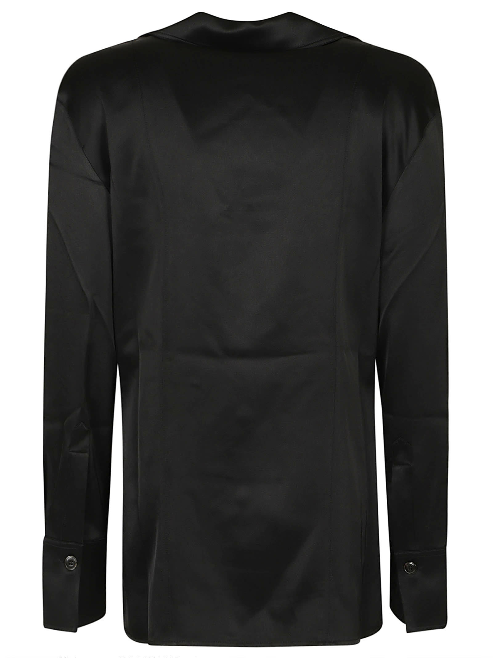 Shop Nanushka Utility Style Pocket Slim Fit Shirt In Black