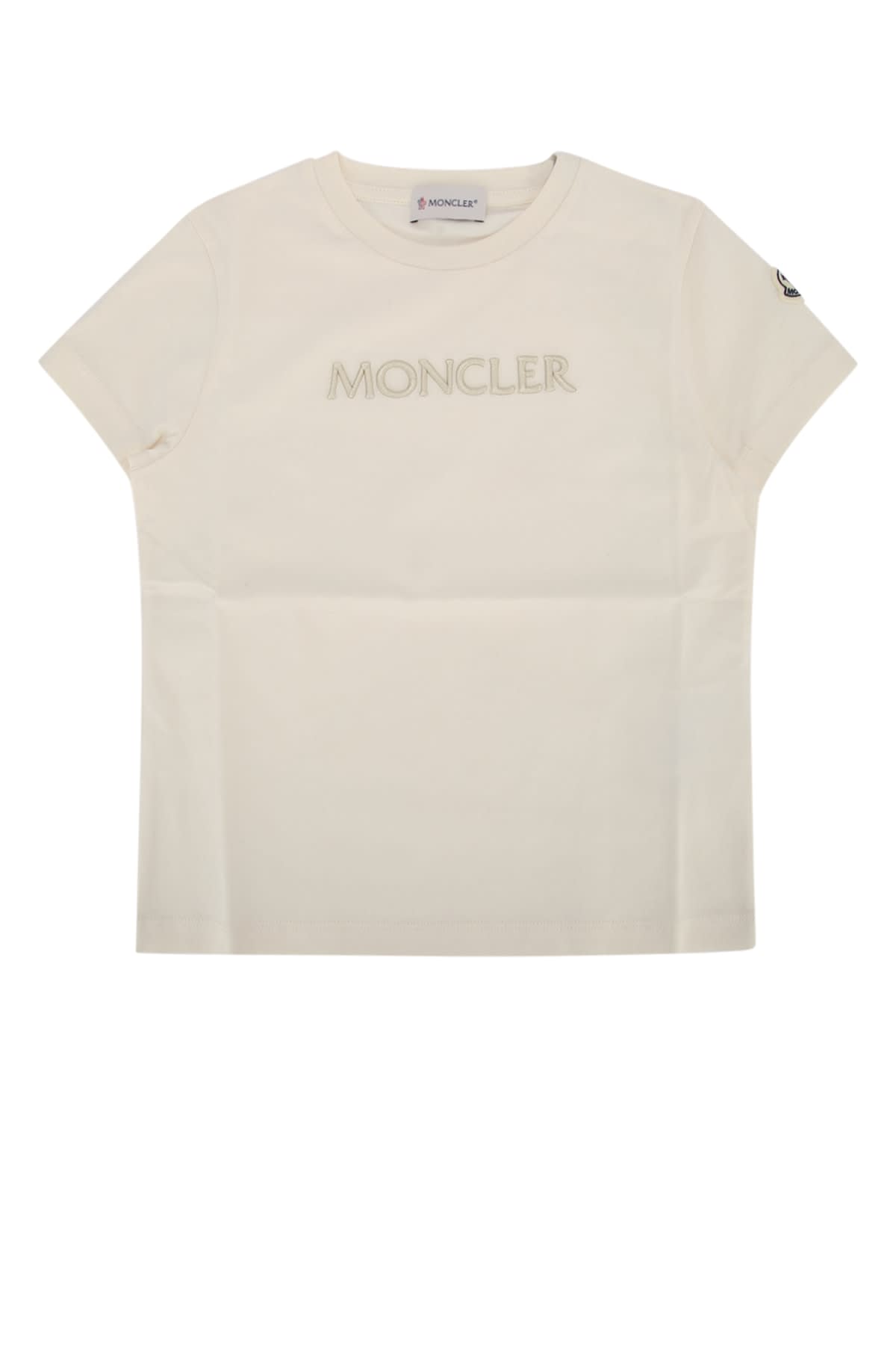 Moncler Kids Ss T-shirt In Neutral