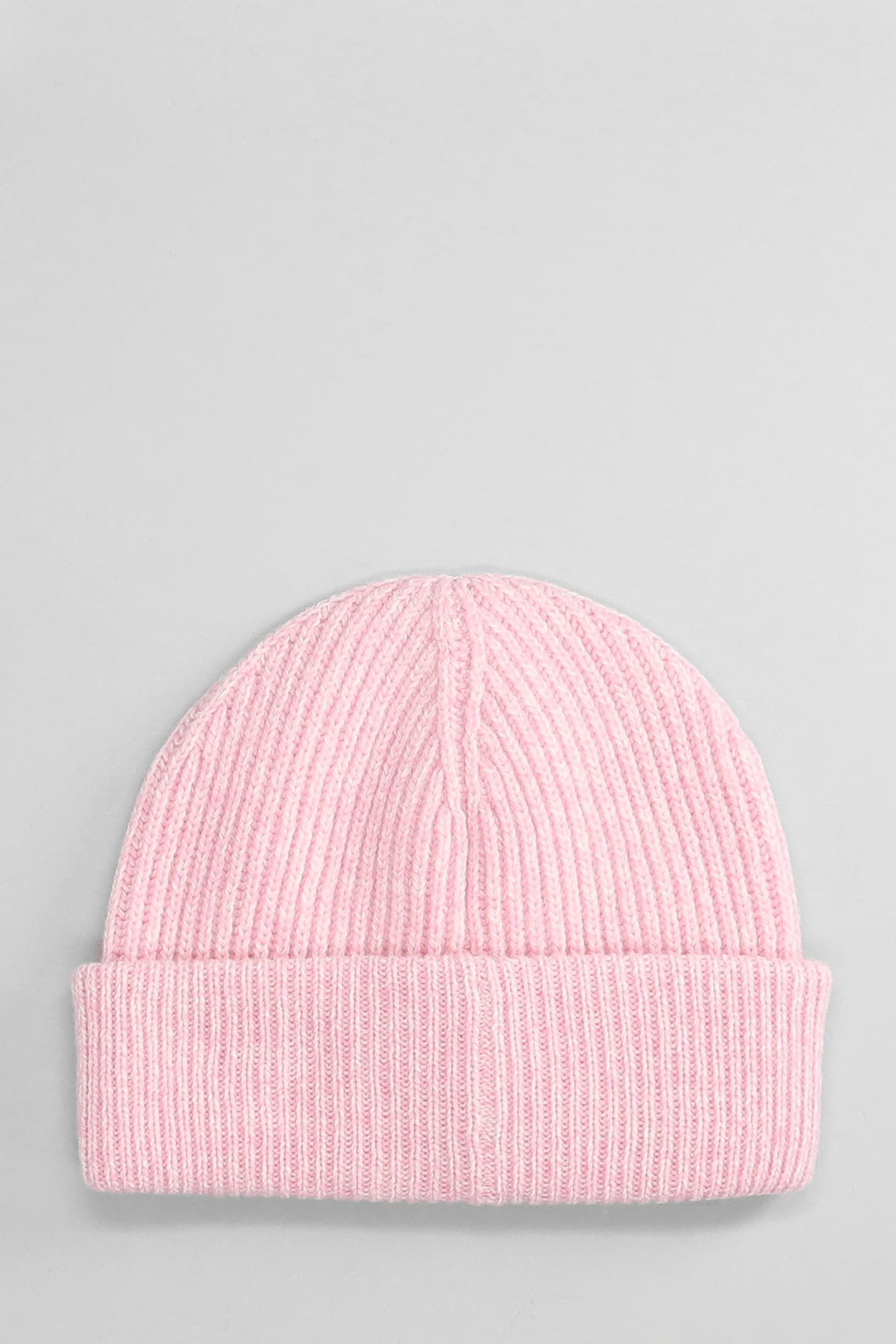 GANNI HATS IN ROSE-PINK WOOL