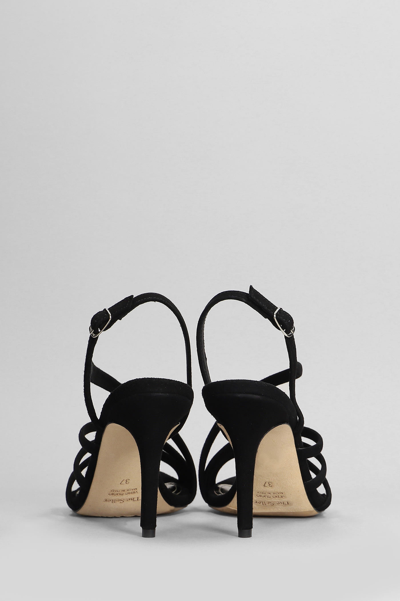 Shop The Seller Sandals In Black Suede