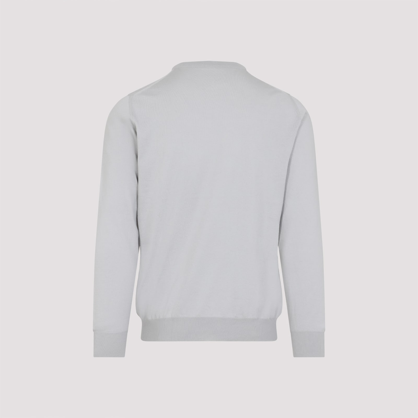 Shop Kiton Cotton Pullover In Grigio Ghiaccio