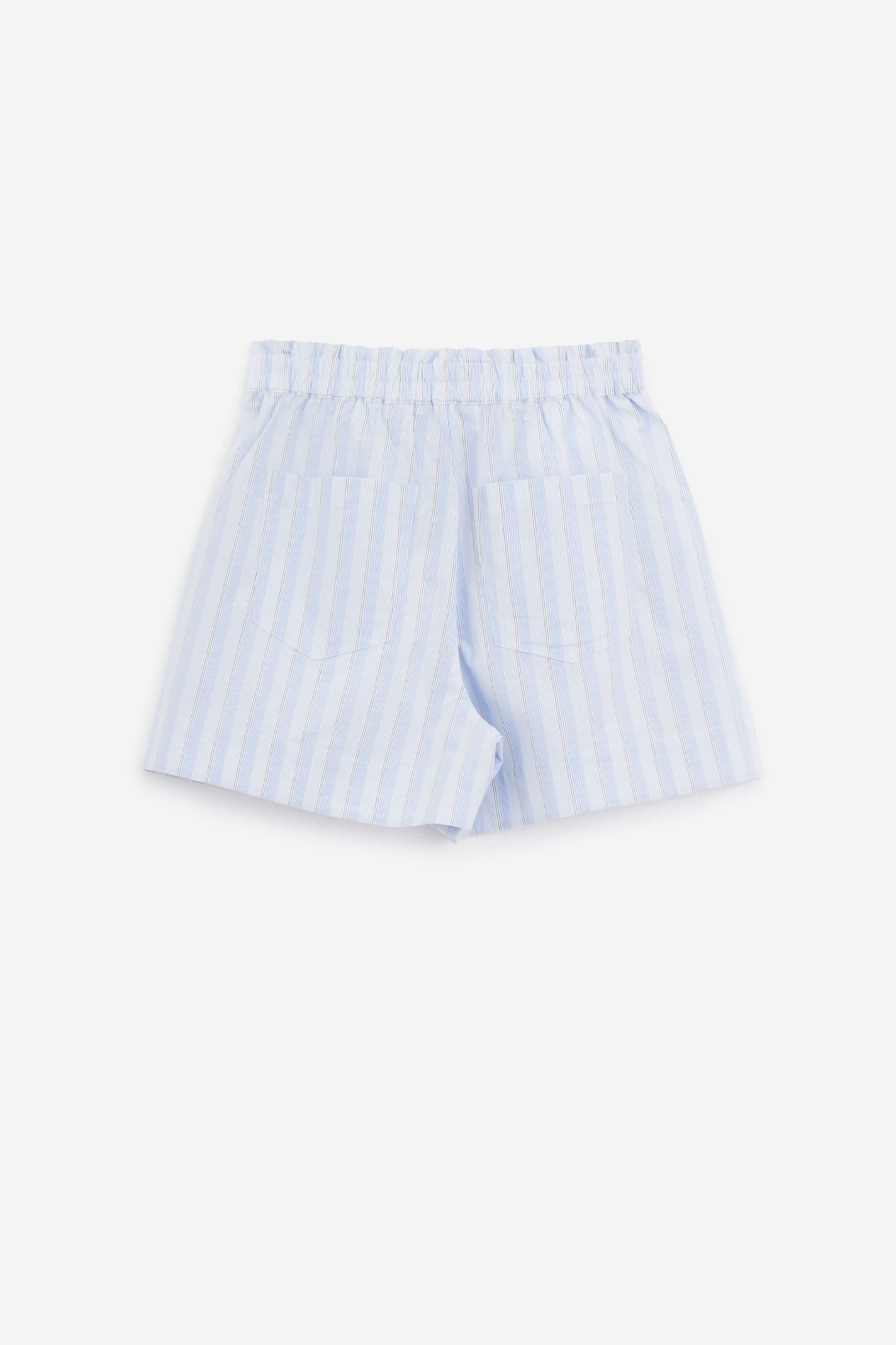 Shop Remain Birger Christensen Striped Wide Shorts In Cyan