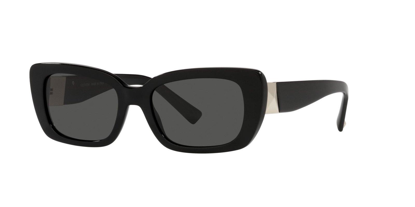 Shop Valentino Rectangular Frame Sunglasses In 500187