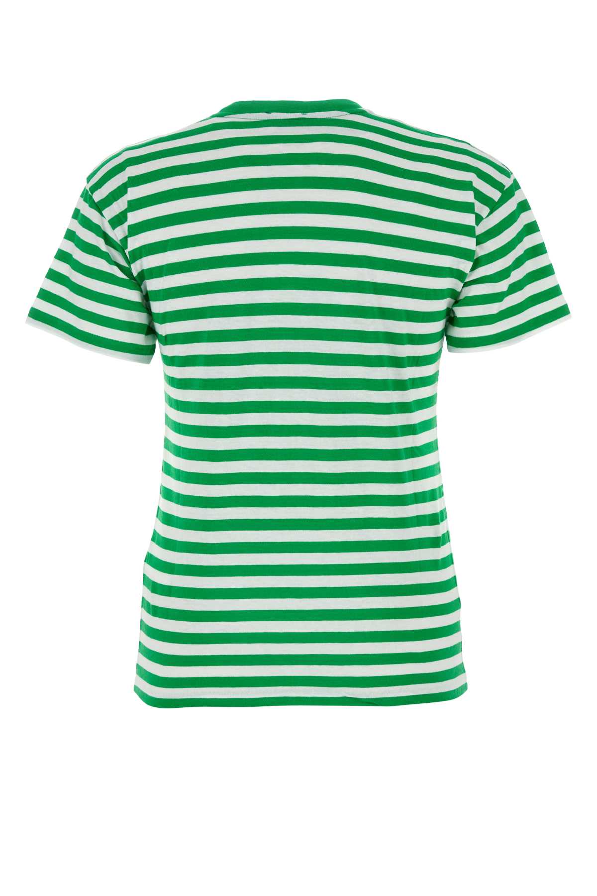 Shop Polo Ralph Lauren Embroidered Cotton T-shirt In Preppygreenwhite