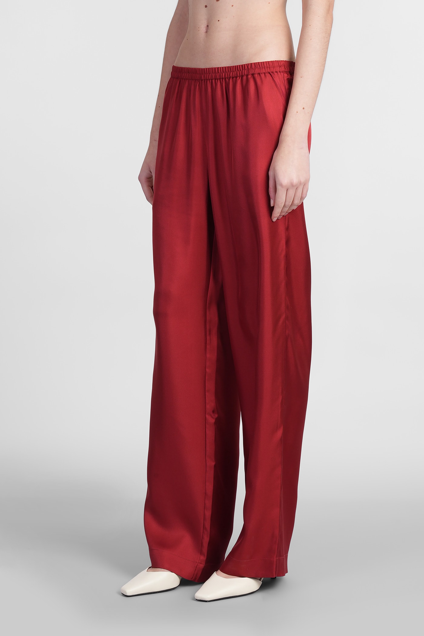 Shop Loulou Studio Alera Pants In Red Silk