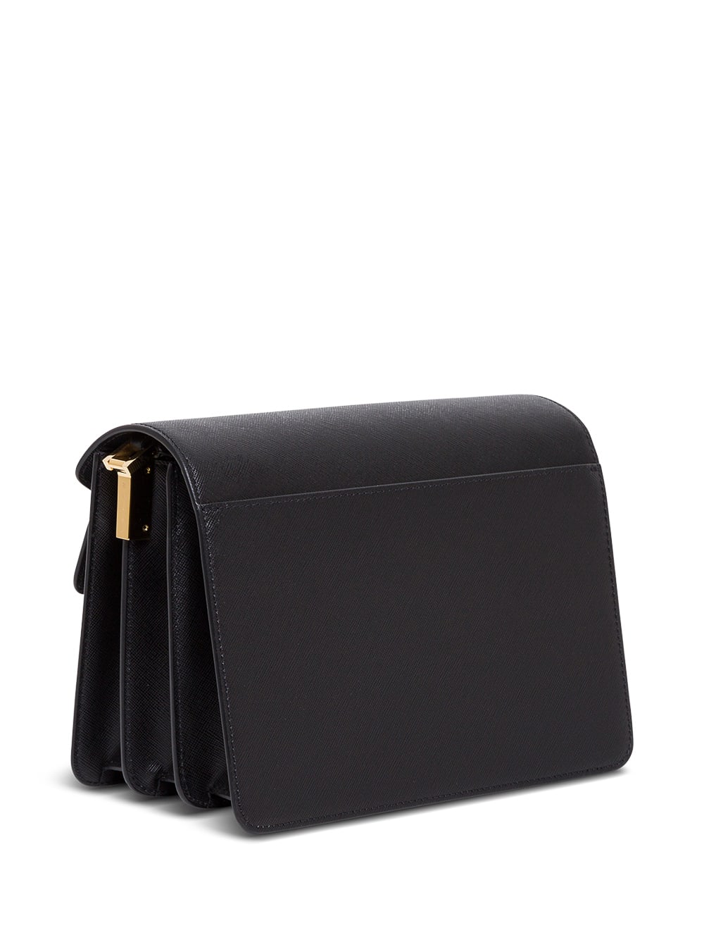 Shop Marni Womans Black Leather Trunk Crossbody Bag