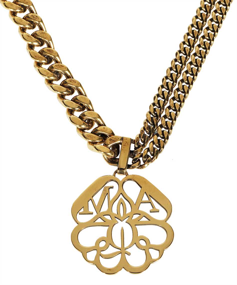 Alexander Mcqueen Pendant Chain Necklace In Gold