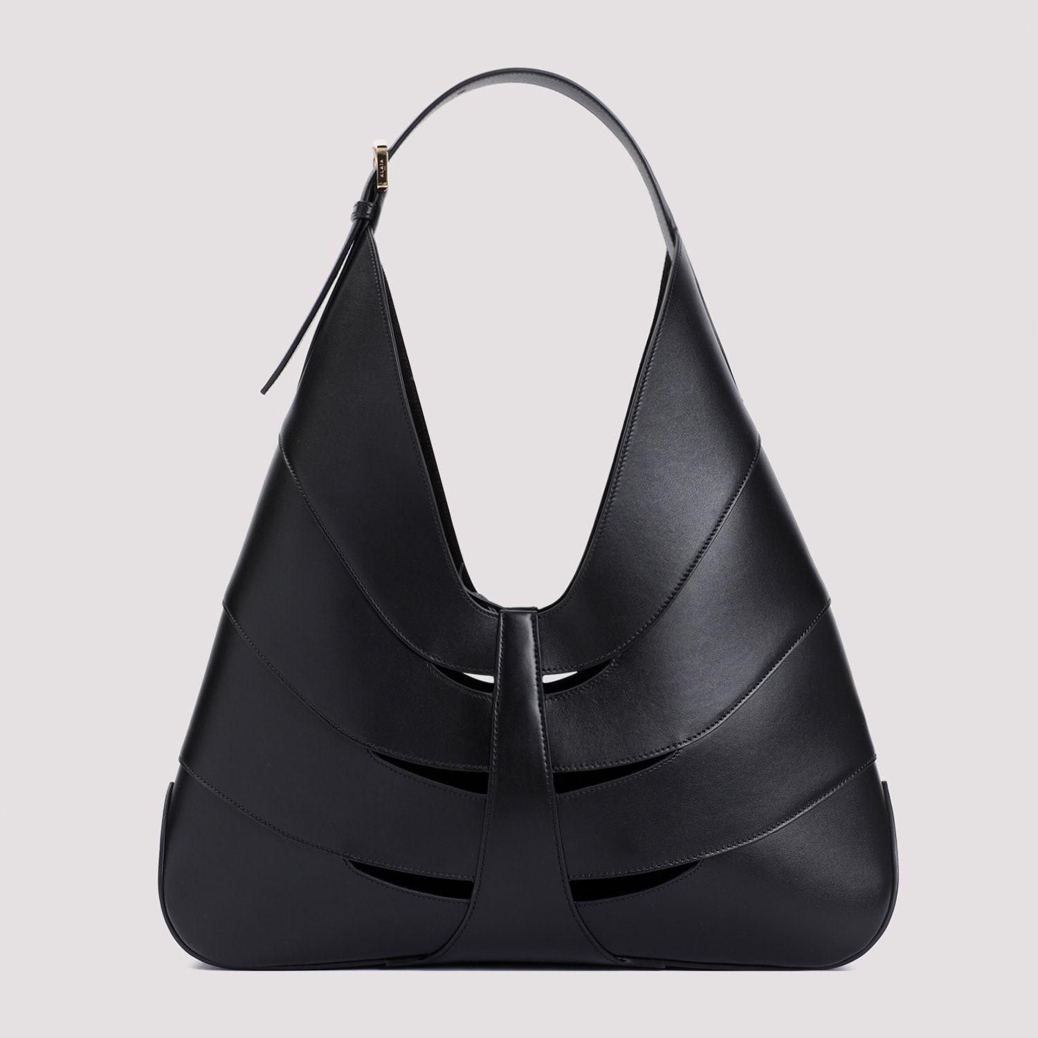 Shop Alaïa Delta Hobo Bag In Noir