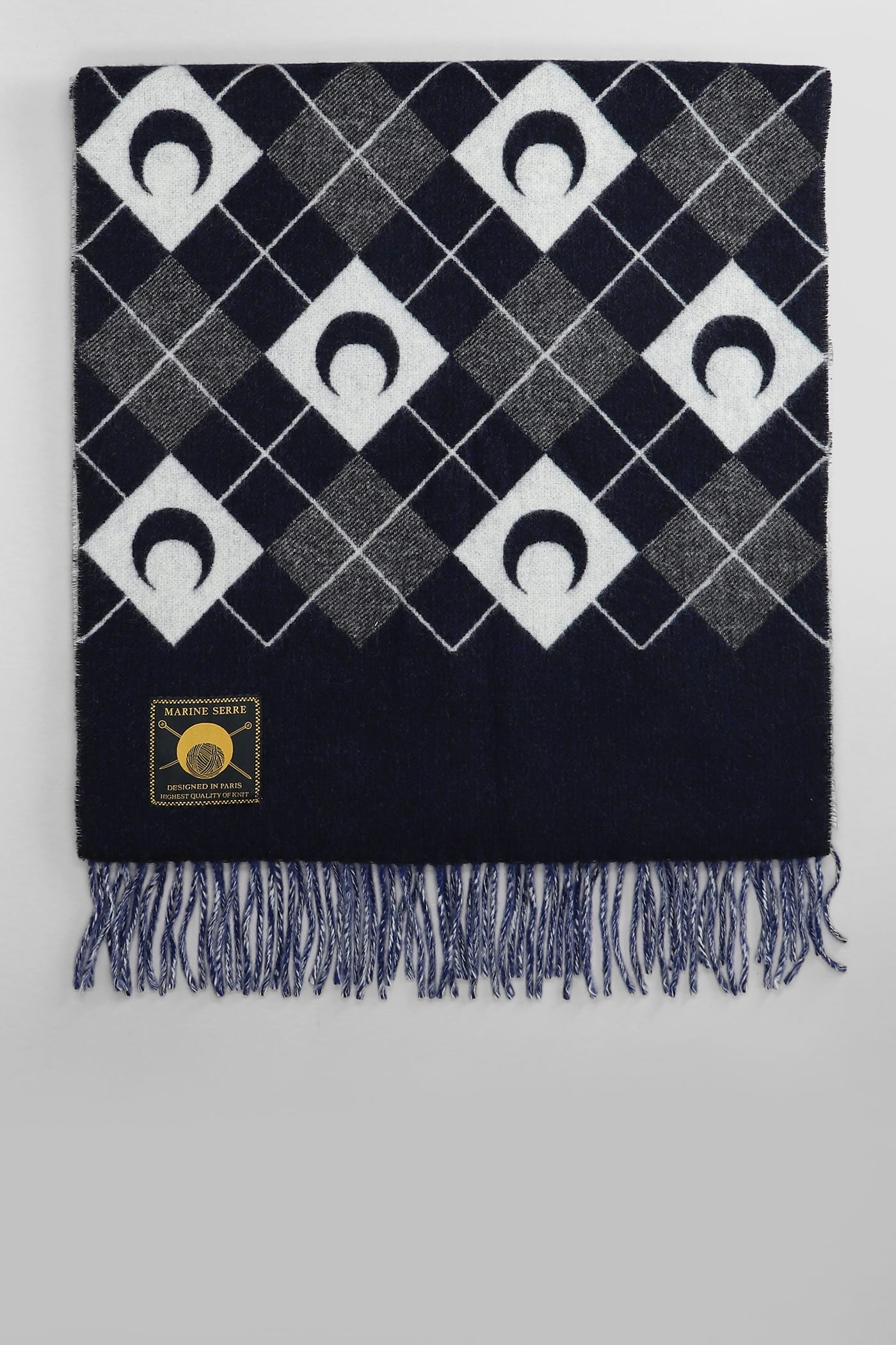 Shop Marine Serre Scarve In Black Wool