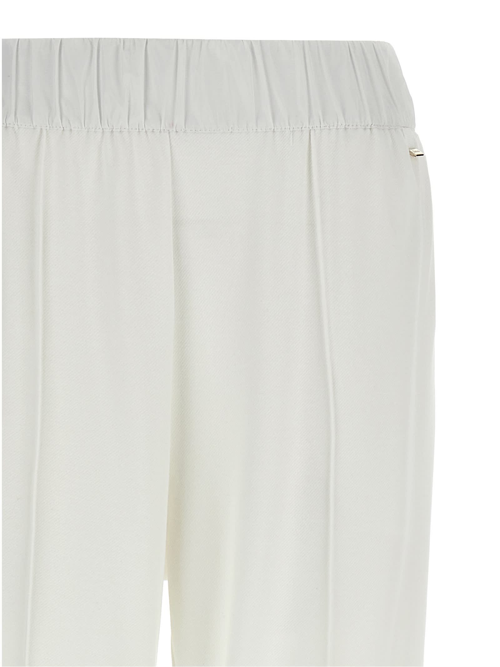 Herno Elastic Waistband Cuffed Hem Side Pockets Trousers