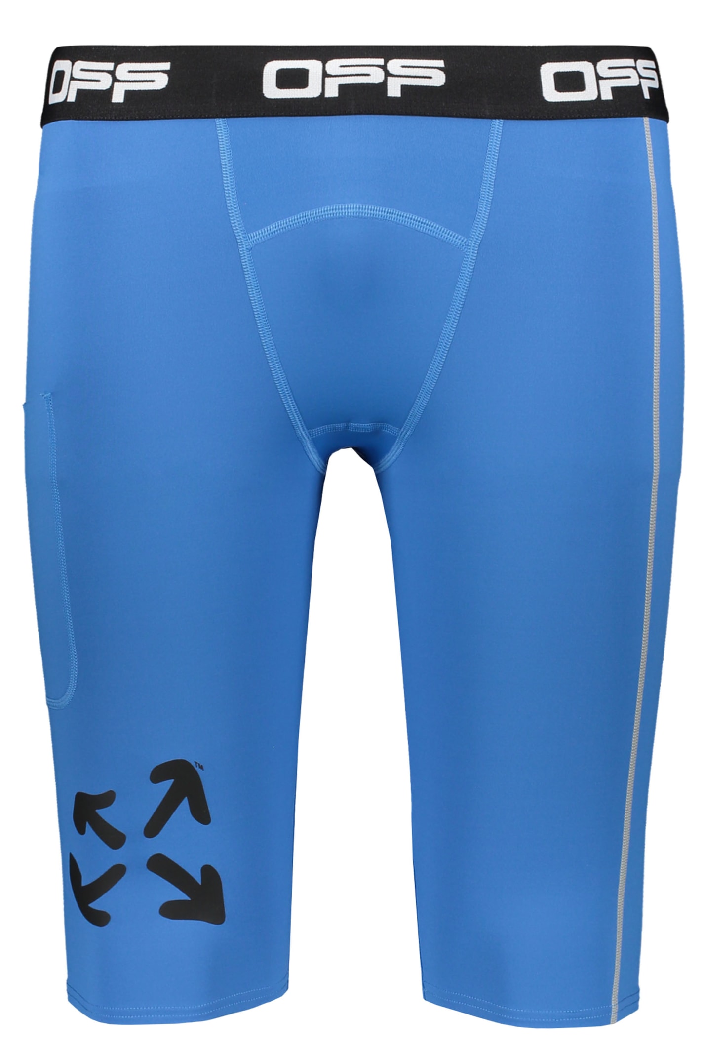 Off-white Techno Fabric Bermuda-shorts In Blue