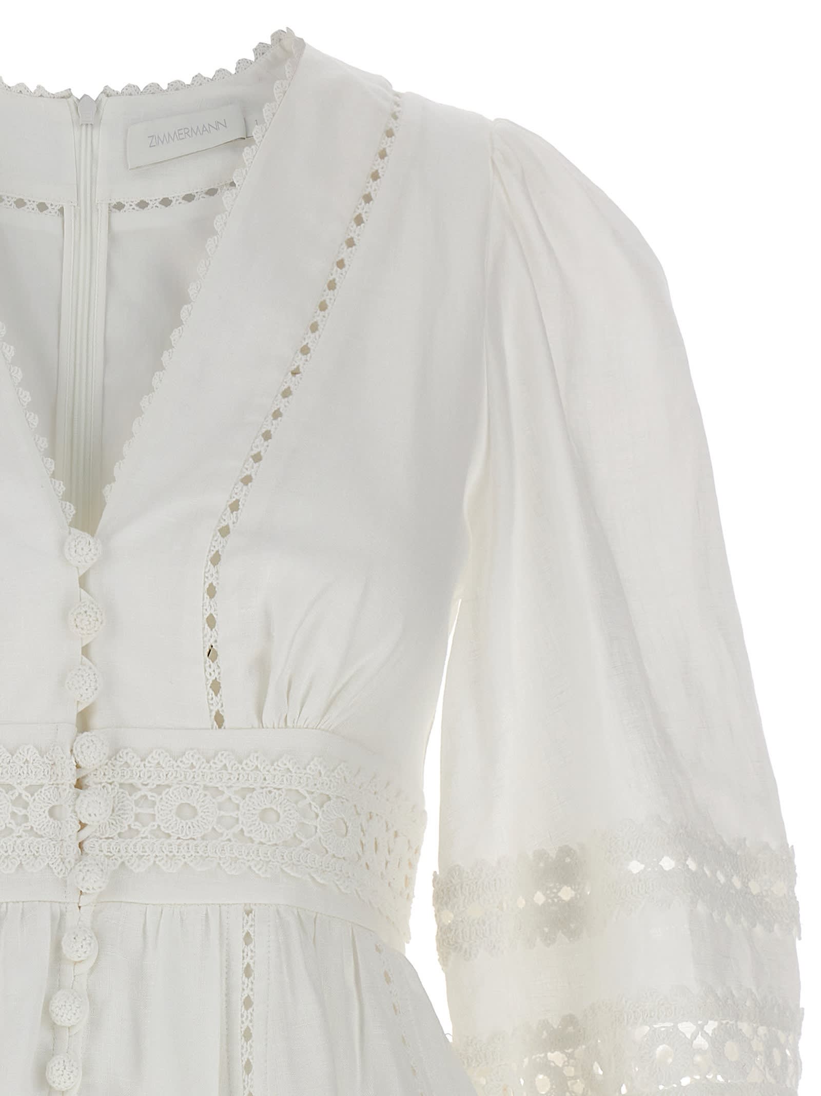 ZIMMERMANN DEVI S COMPLICID BILLOW MINI DRESS