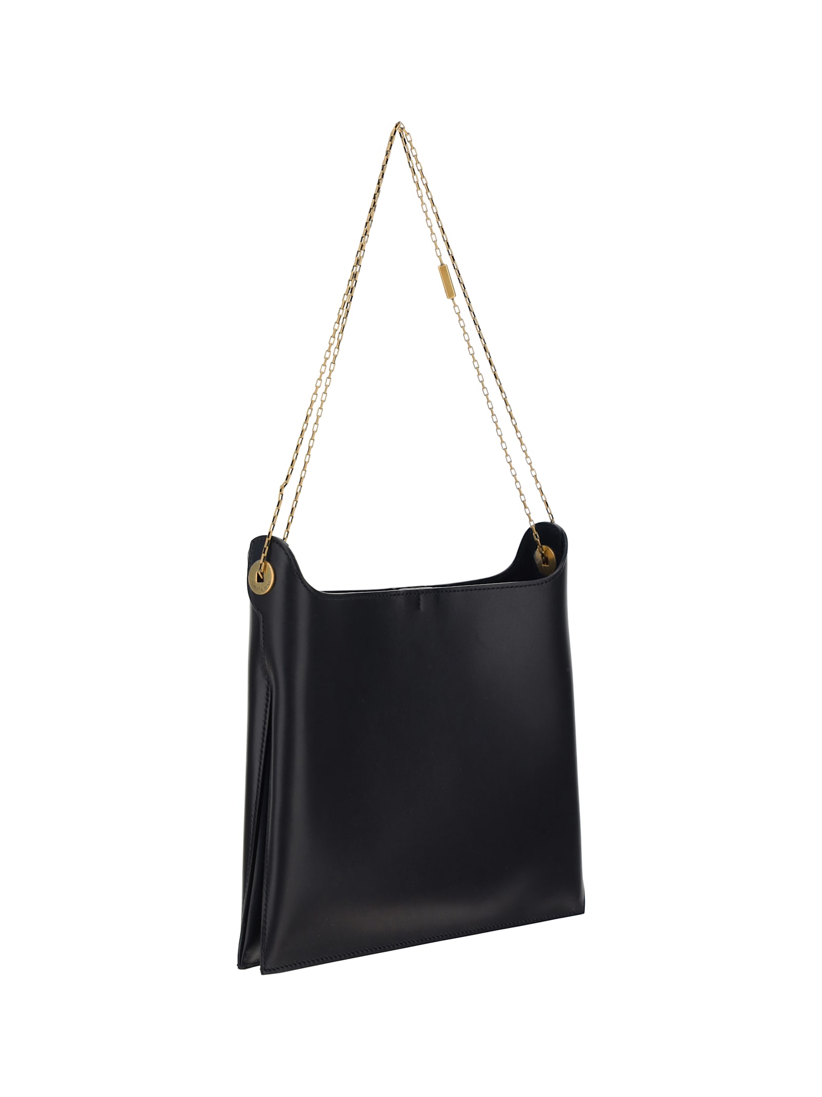 Shop Saint Laurent Chain Shoulder Bag In Nero