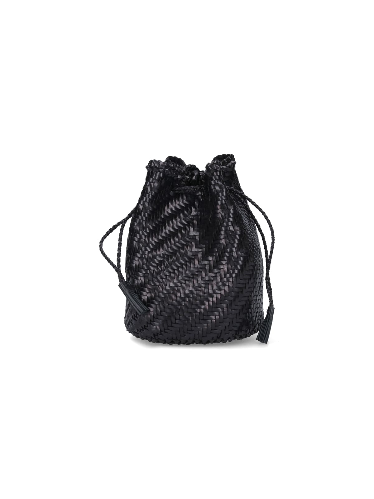 Shop Dragon Diffusion Pompom Double Jump Bucket Bag In Black