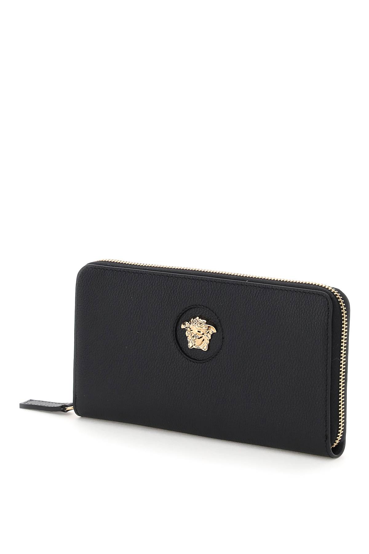 Shop Versace La Medusa Wallet In Black  Gold (black)