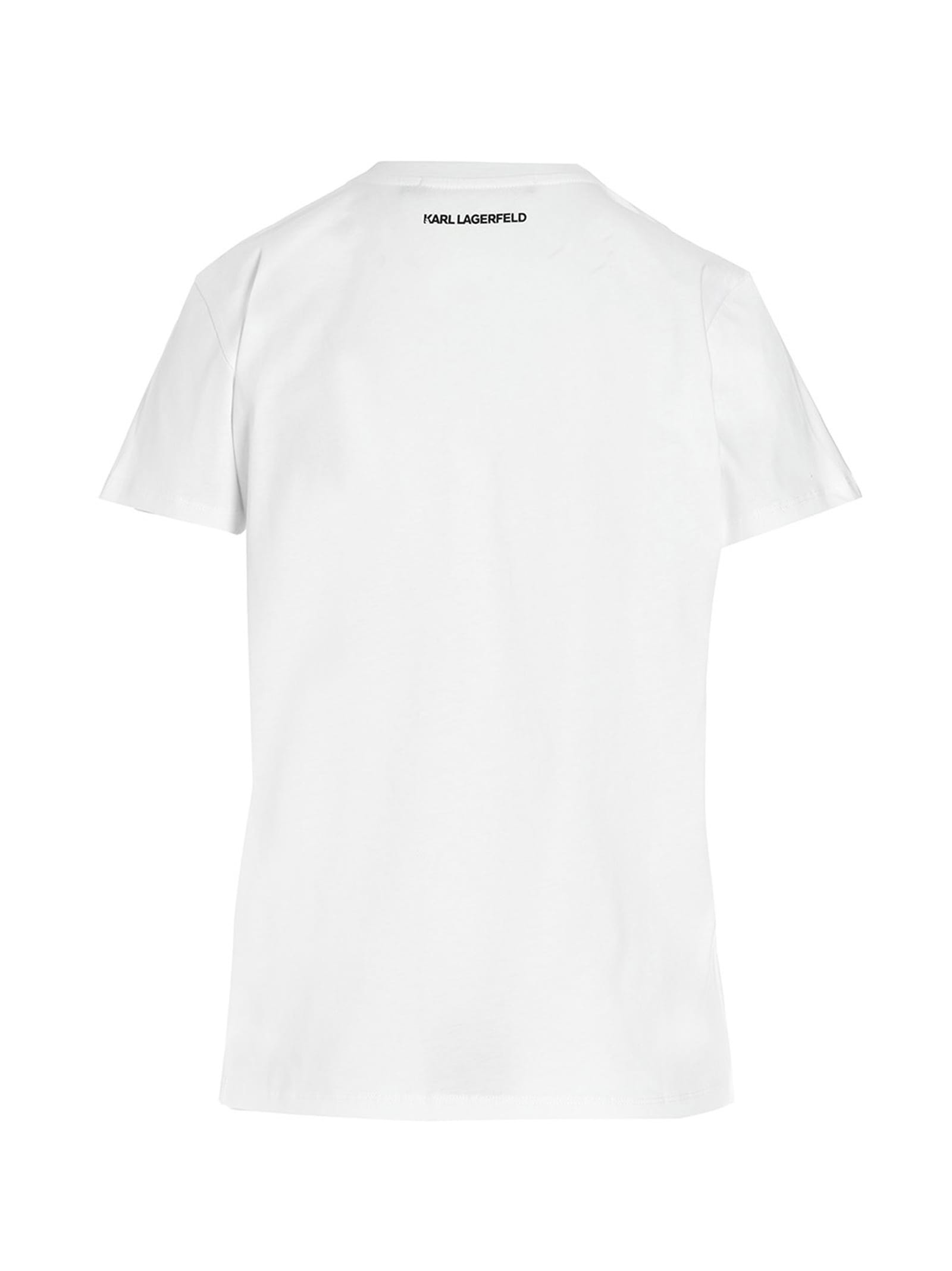 Shop Karl Lagerfeld Ikonik 2.0 Choupette T-shirt In White
