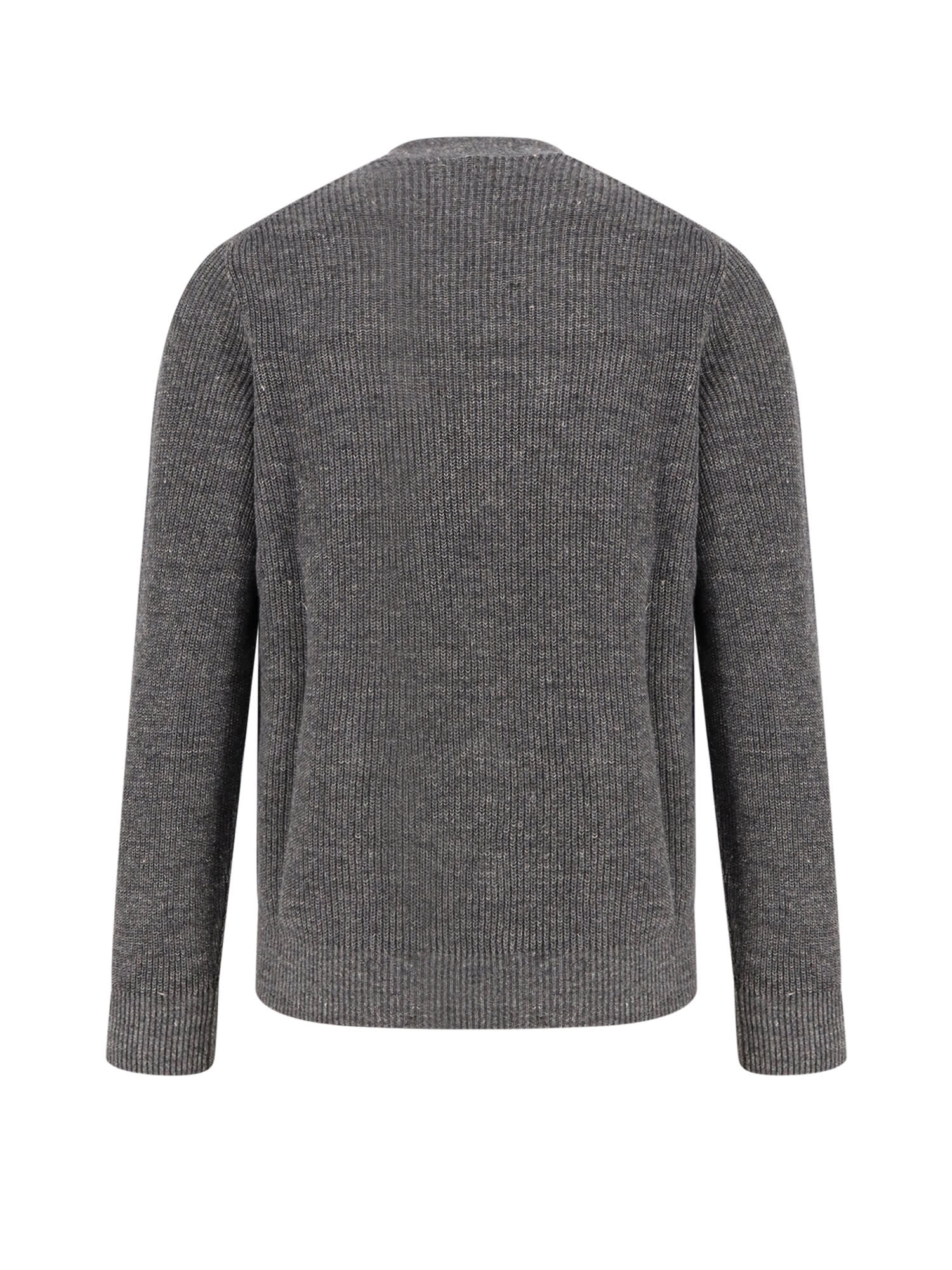 Brunello Cucinelli Cardigan Linen Blend Front Pockets In Grey