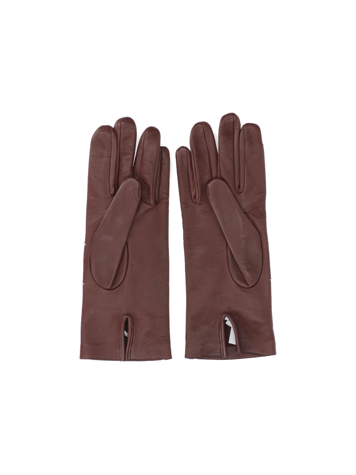 Maison Margiela Four Stitches Gloves In Brown