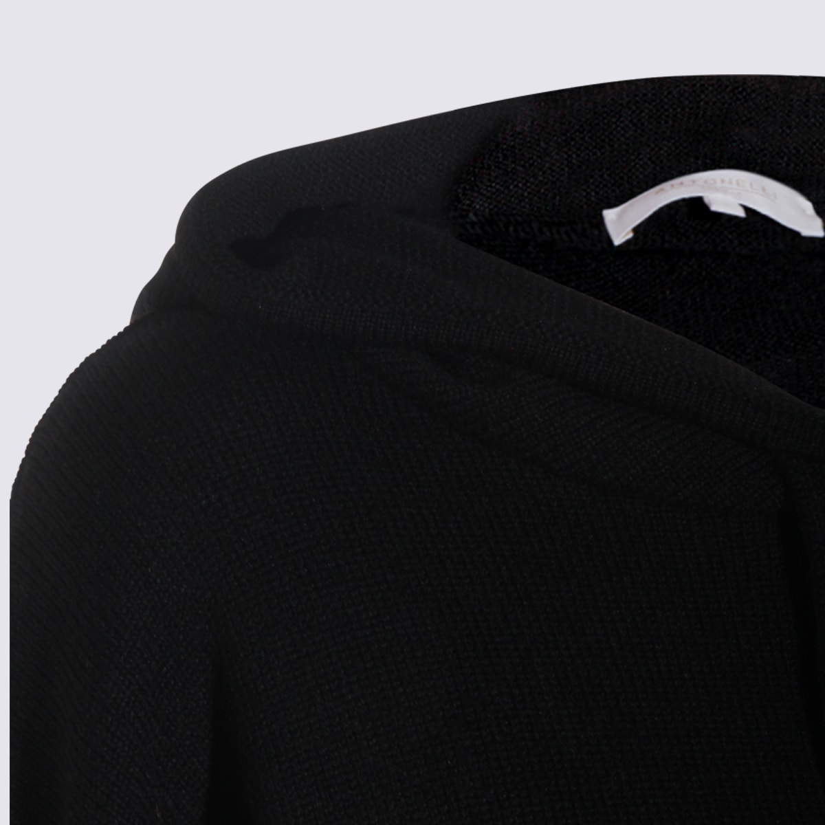 Antonelli Hooded Knitted Sweater In Black