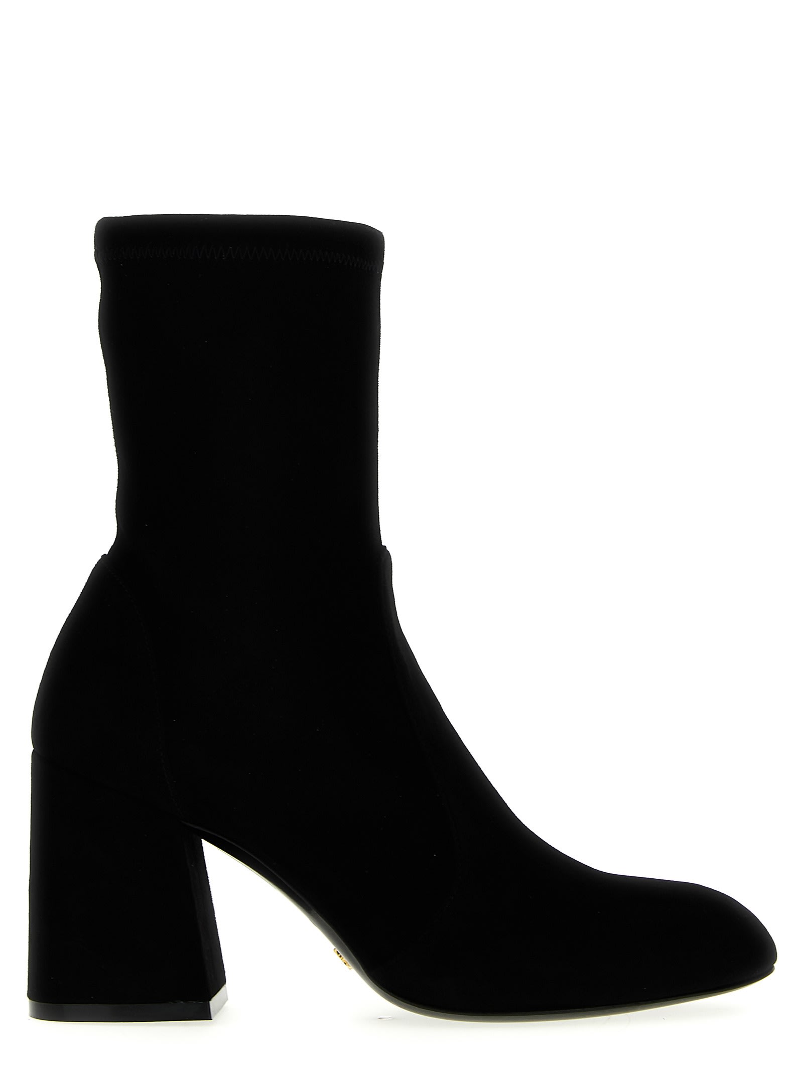 Shop Stuart Weitzman Flare Block Ankle Boots In Black