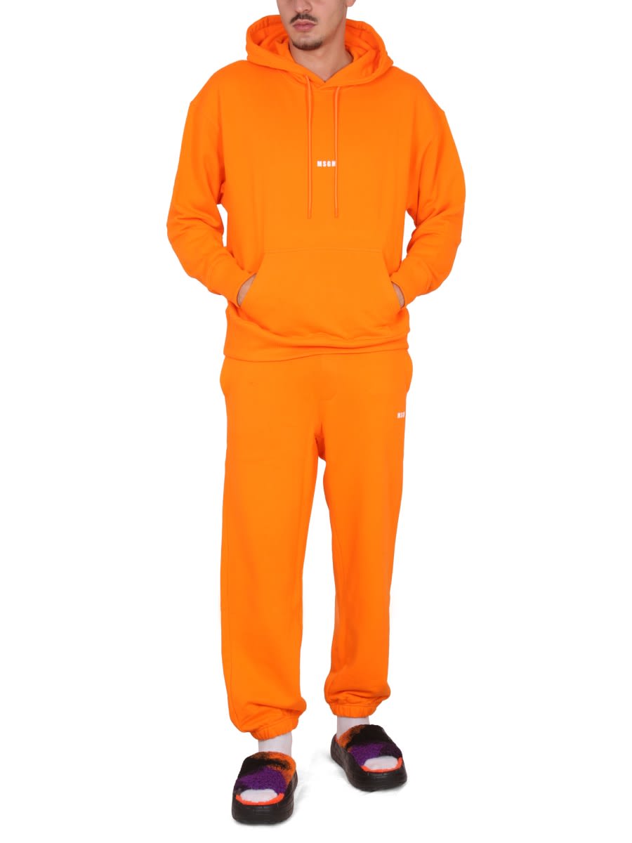 Shop Msgm Hoodie In Orange