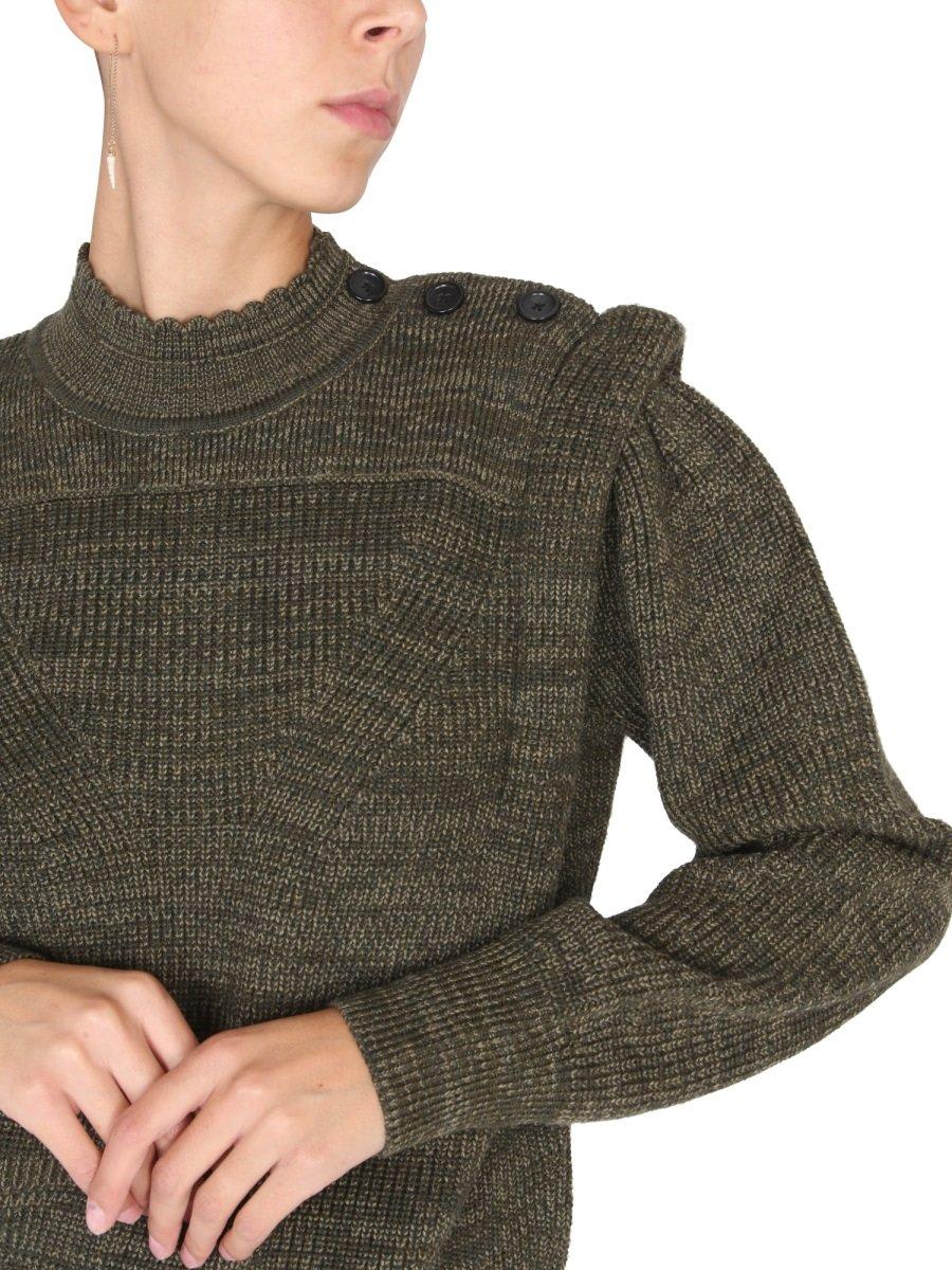 Shop Isabel Marant Étoile Meerya Crewneck Knitted Jumper In Brown
