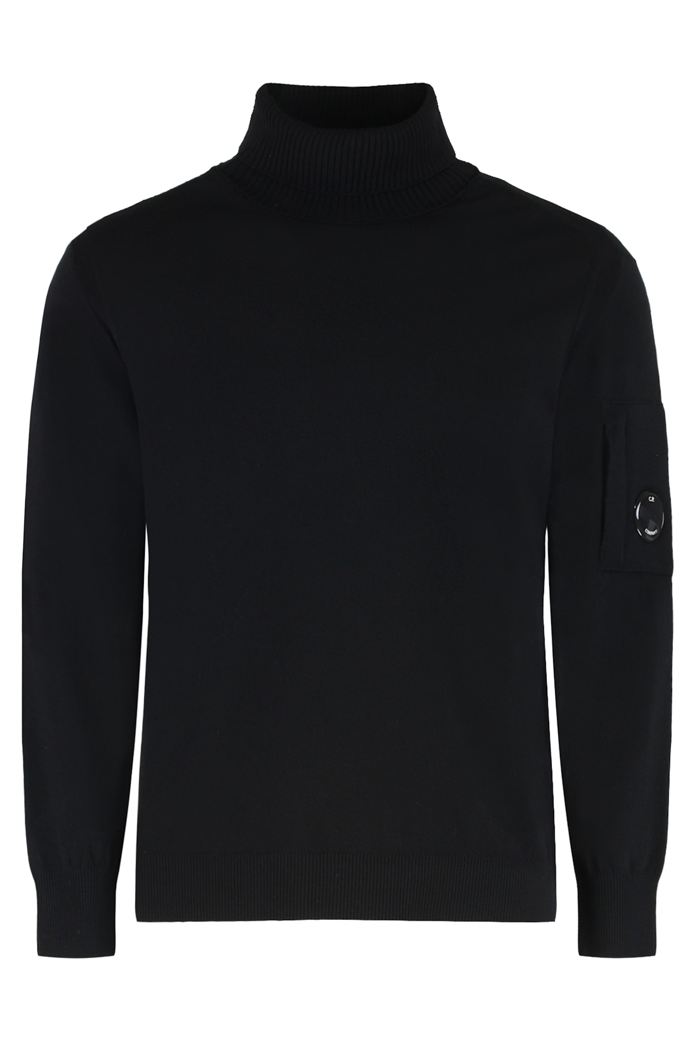 C.p. Company C.p.company Virgin Wool Turtleneck Sweater In Black
