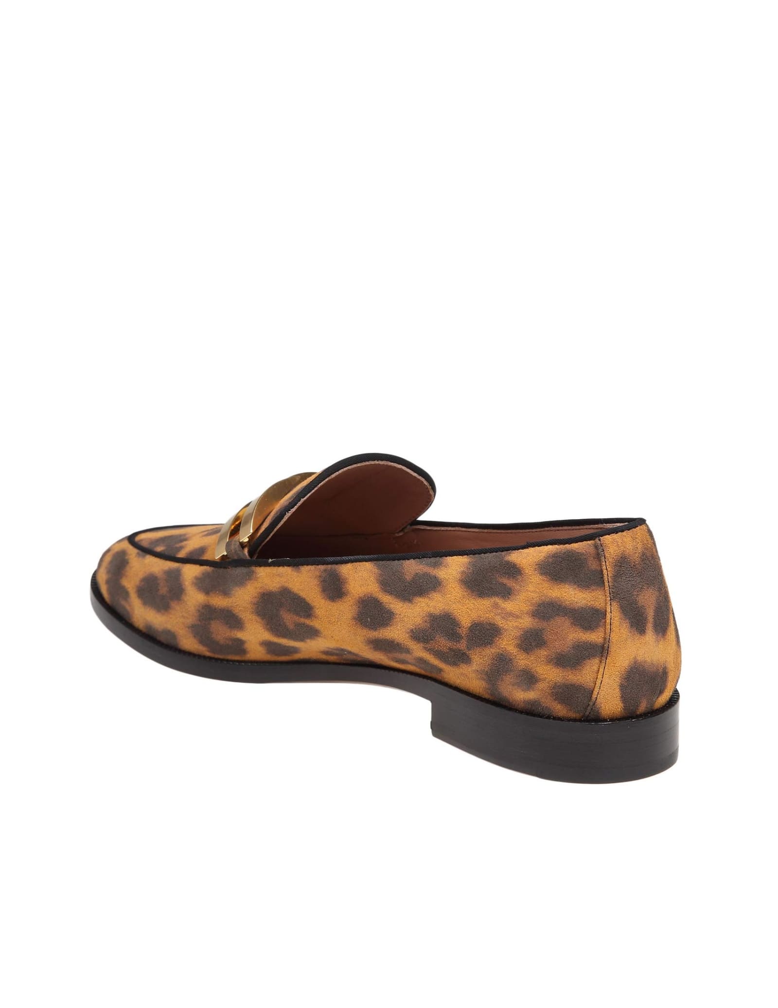 Shop Aquazzura Aquazzurra Brandi Loafers In Suede Leather With Spotted Print