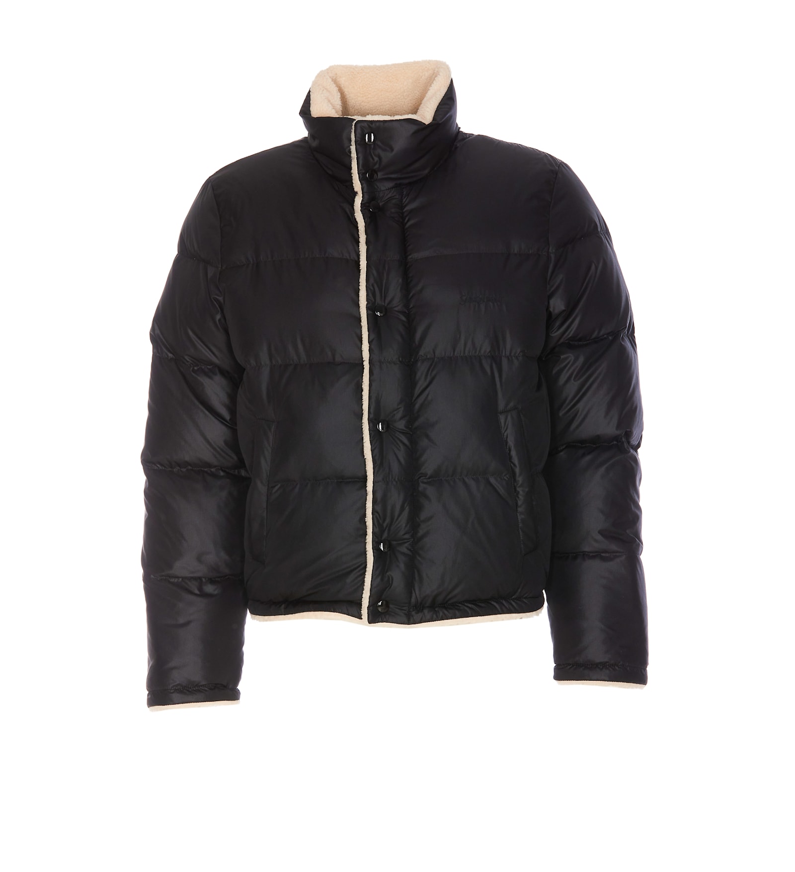 Shop Saint Laurent Down Jacket In Black