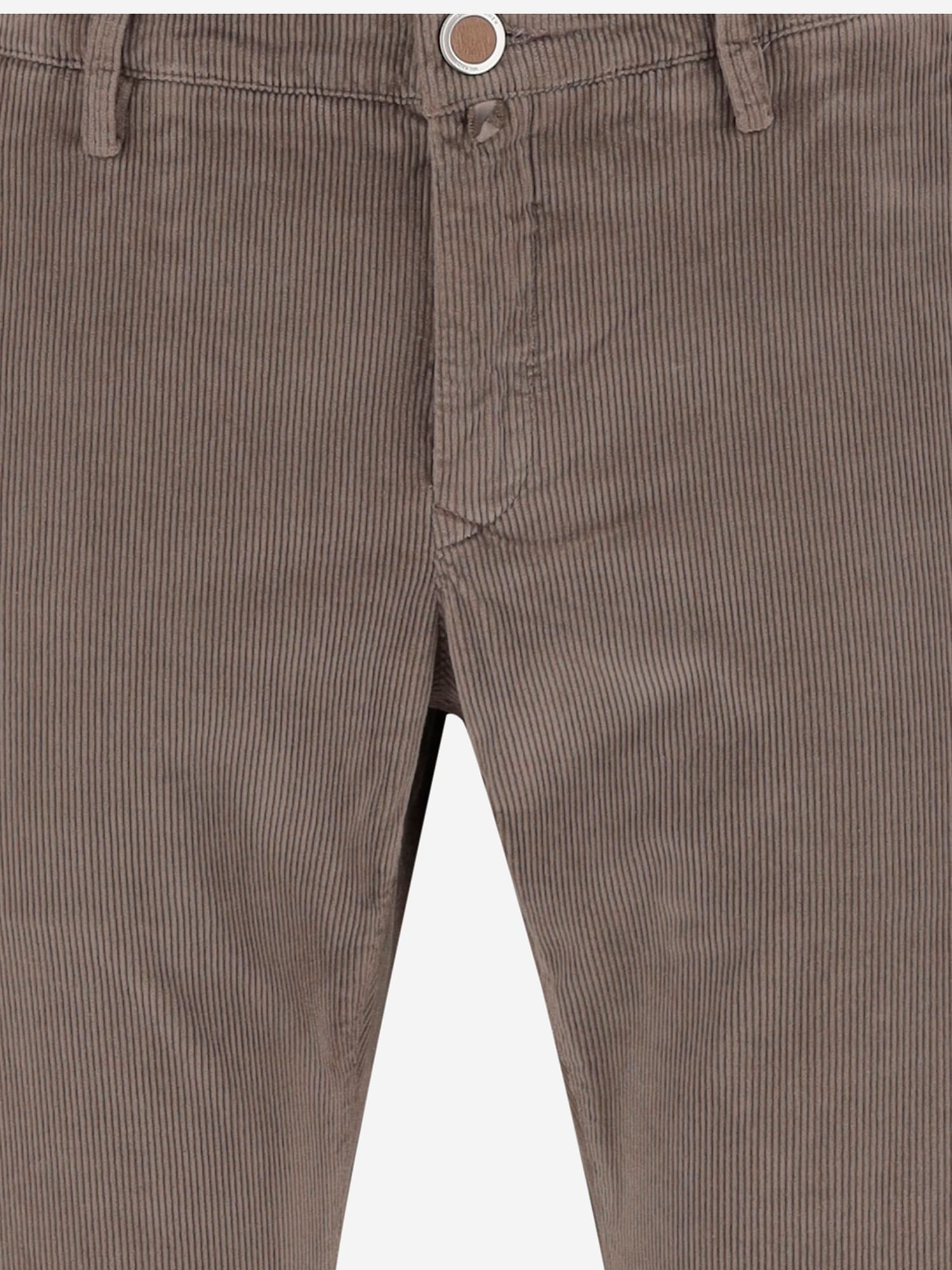Jacob Cohen Stretch Cotton Blend Pants In Brown