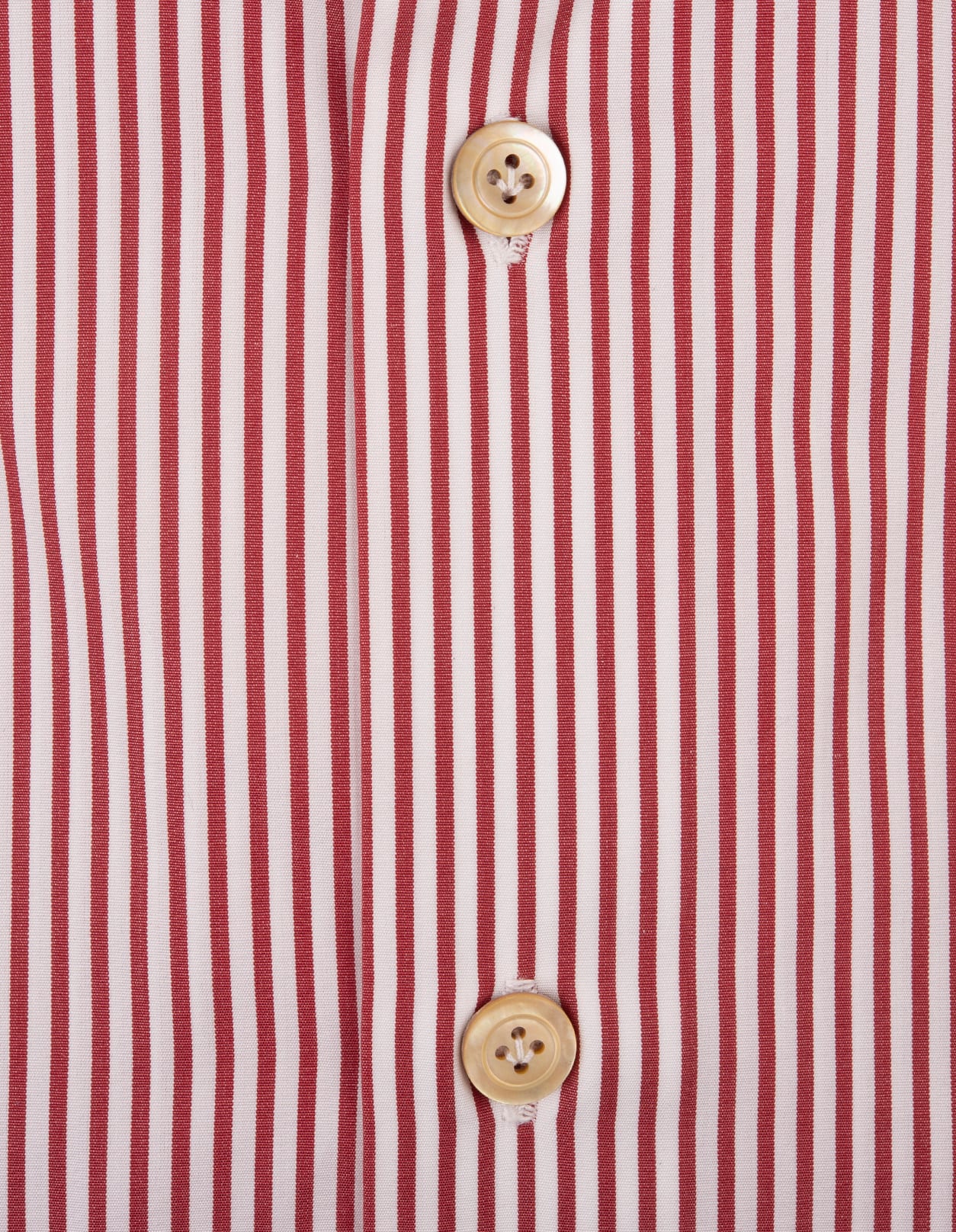 Shop Kiton White And Red Striped Poplin Shirt