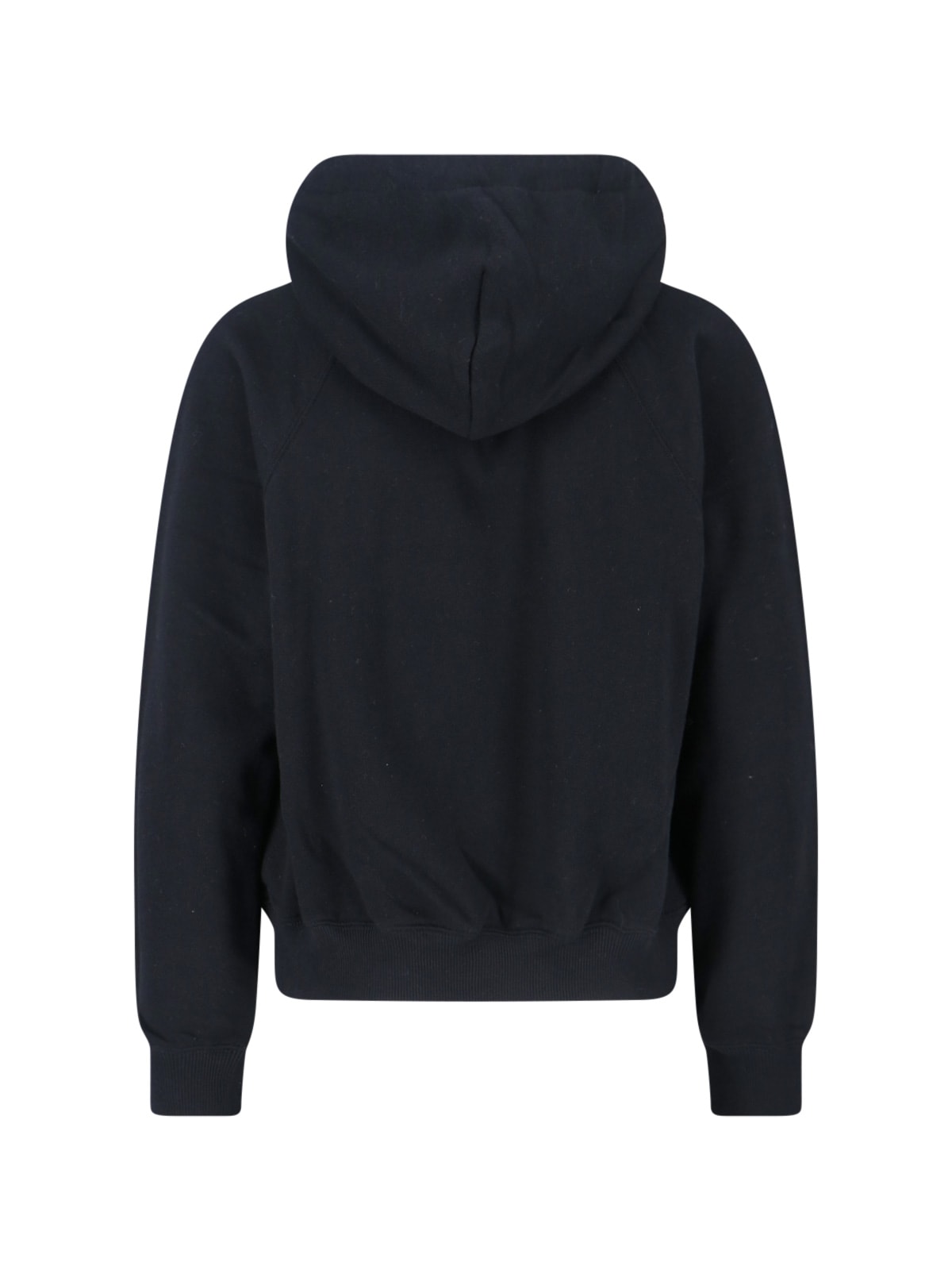 Polo Ralph Lauren Black Hoodie With Drawstring Hood And Pony Embroidery On The Front In Blue