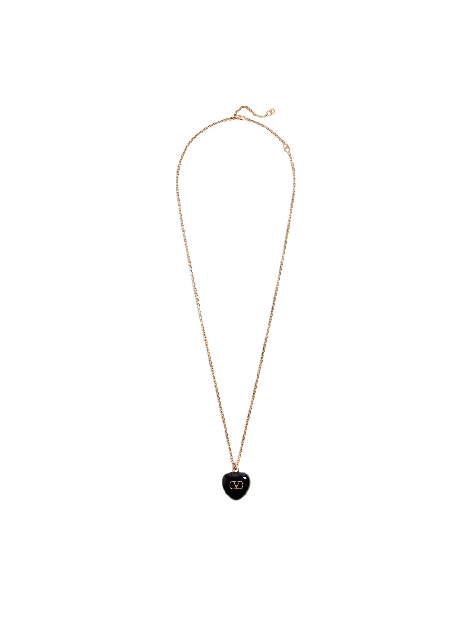 Valentino Garavani Coeu Royal Metal And Enamel Necklace In Gold