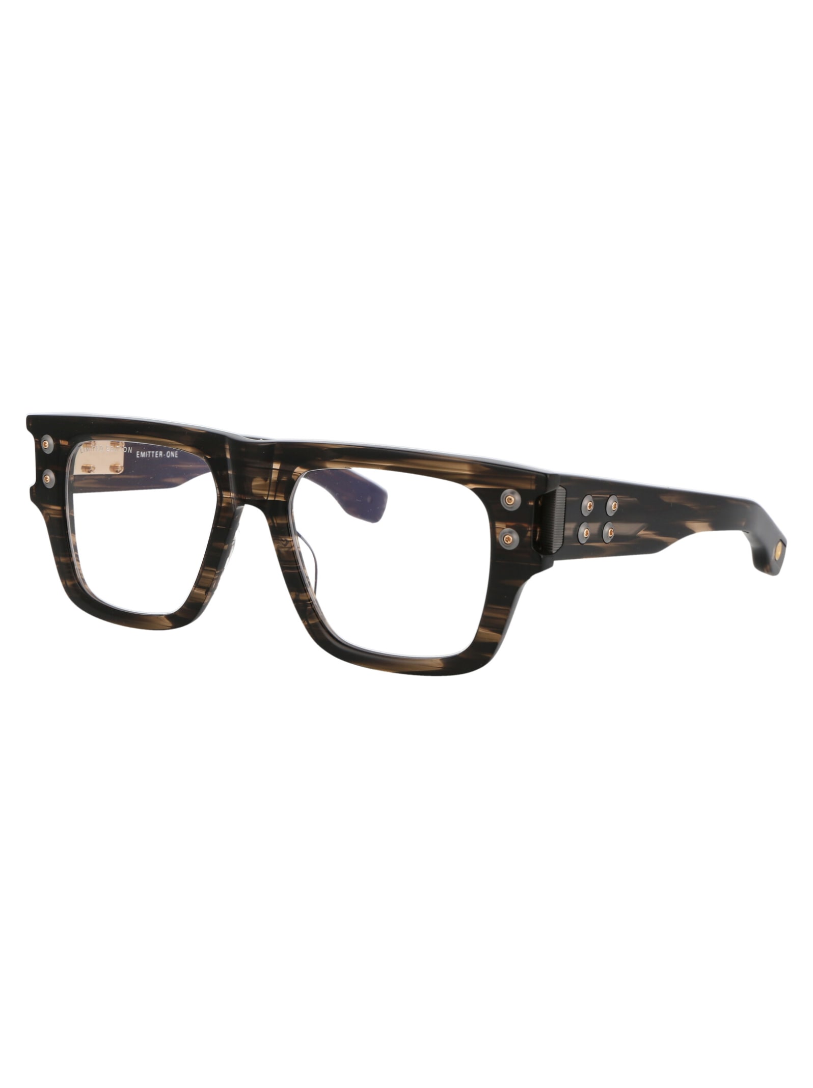 Shop Dita Emitter-one Glasses In Burnt Timber - Black Iron